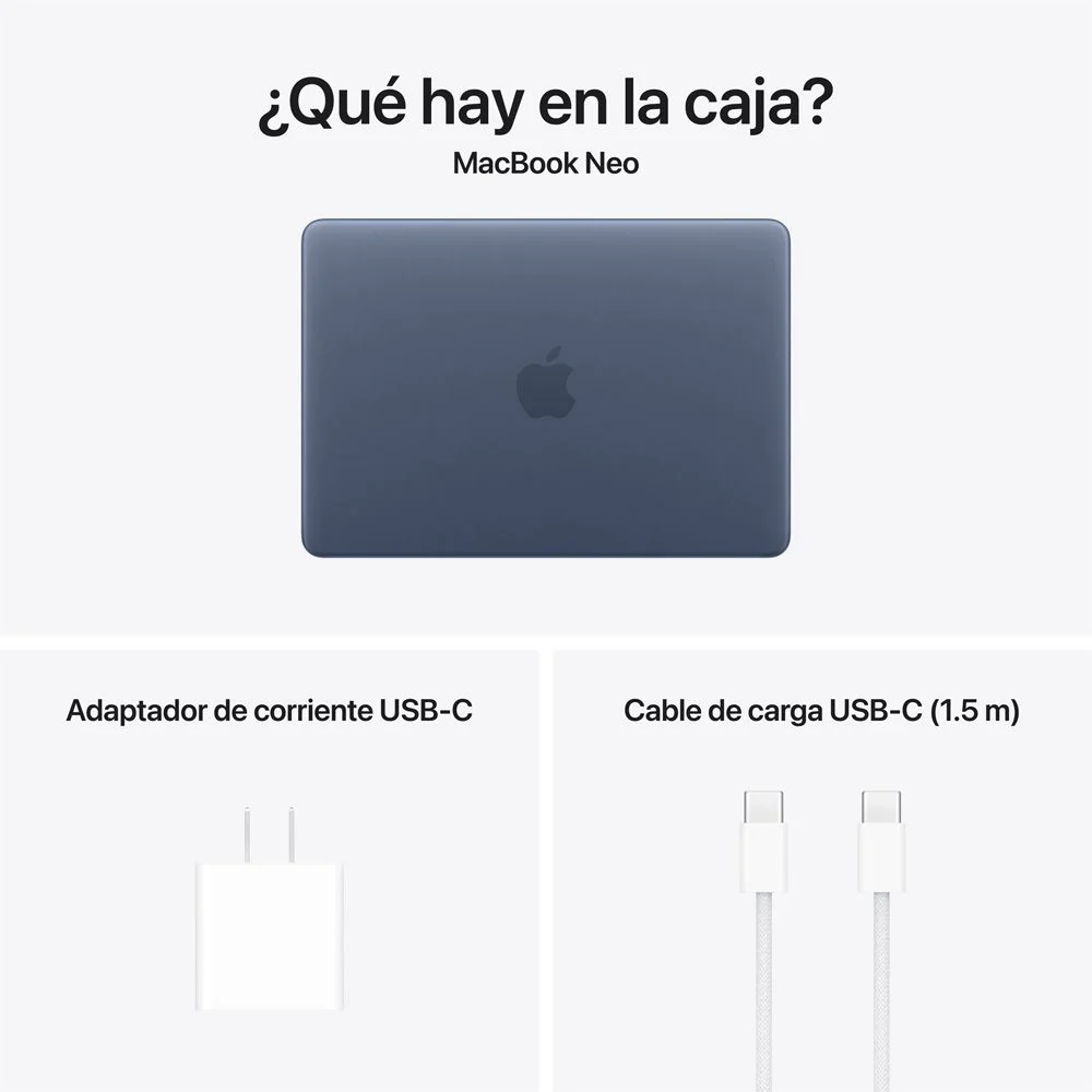 MacBook Neo de 13 pulgadas: Chip A18 Pro de Apple con CPU de 6 nĂșcleos y GPU de 5 nĂșcleos, Magic Keyboard con Touch ID, 512 GB SSD - Ăndigo - Image 10