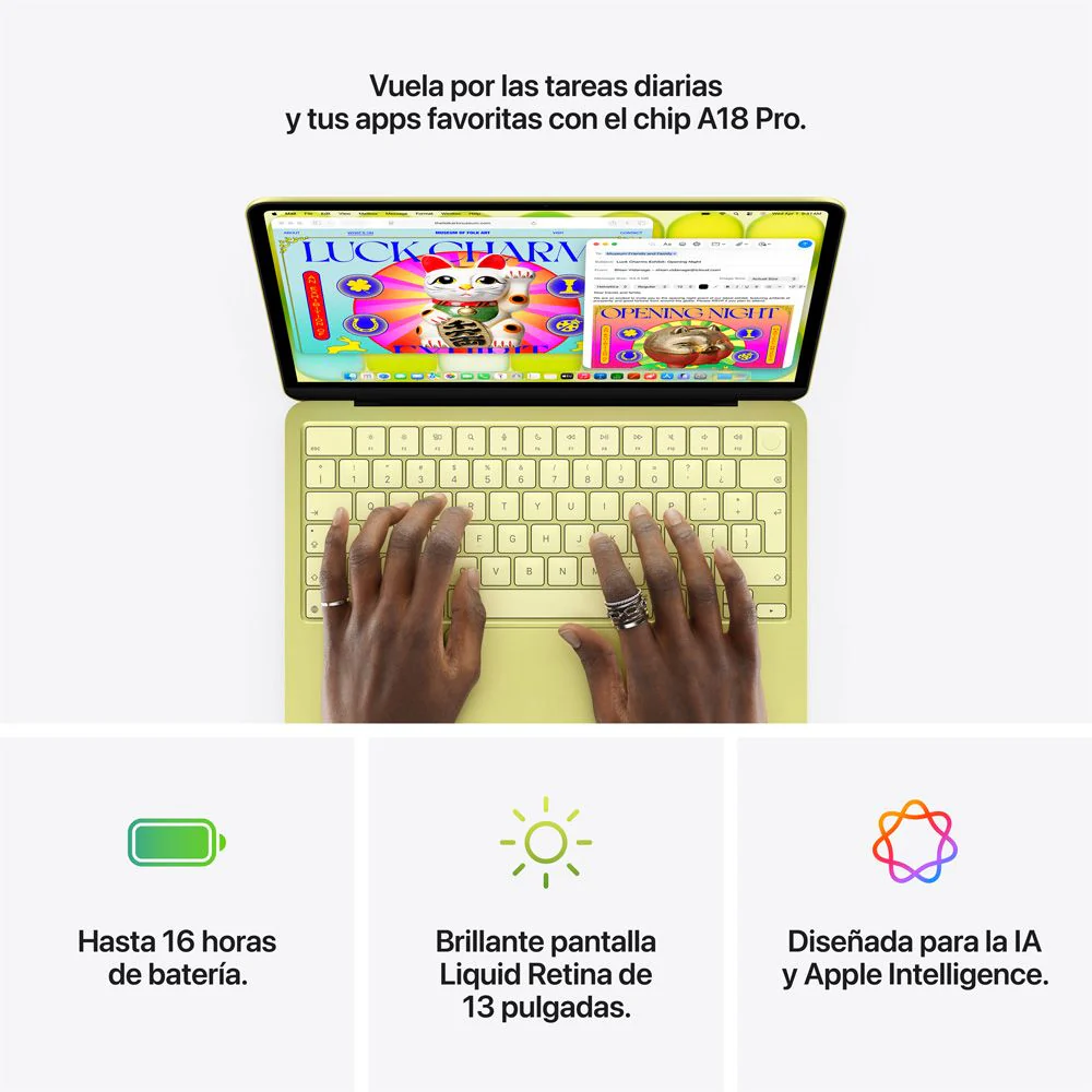 MacBook Neo de 13 pulgadas: Chip A18 Pro de Apple con CPU de 6 nĂșcleos y GPU de 5 nĂșcleos, Magic Keyboard con Touch ID, 512 GB SSD - Ăndigo - Image 9