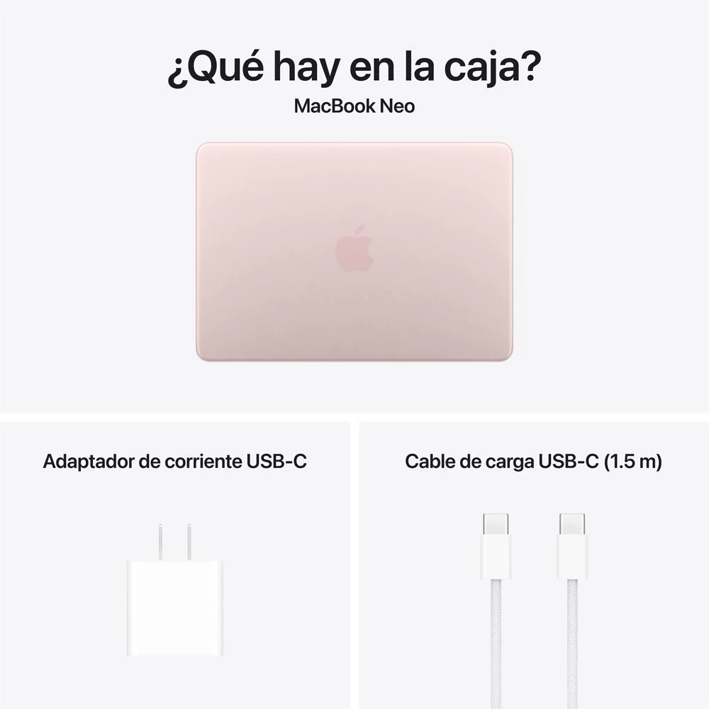 MacBook Neo de 13 pulgadas: Chip A18 Pro de Apple con CPU de 6 nĂșcleos y GPU de 5 nĂșcleos, Magic Keyboard con Touch ID, 512 GB SSD - Rosa rubor - Image 10