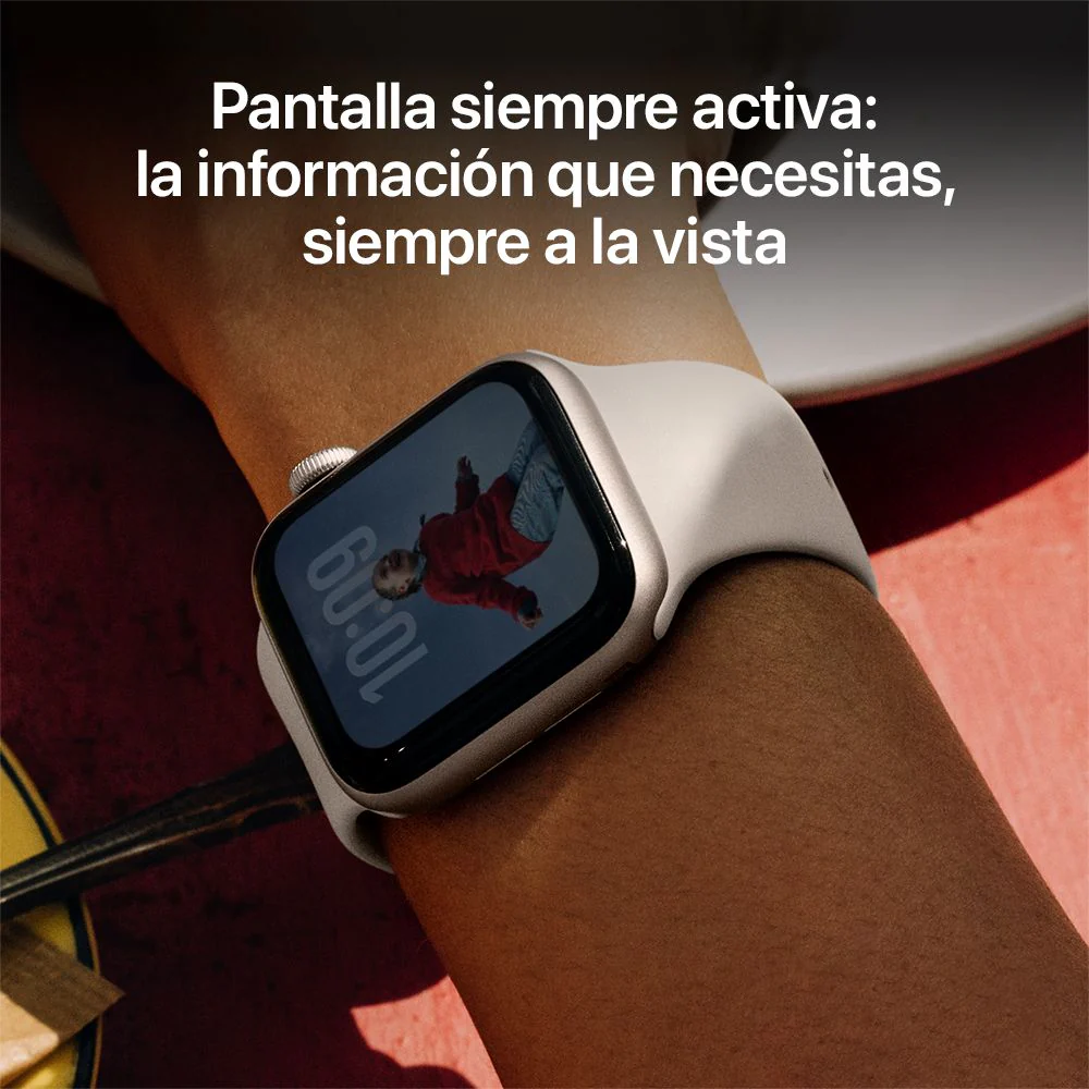 Apple Watch SE 3 GPS • Caja de aluminio color medianoche de 44 mm • Correa deportiva color medianoche - S/M - Image 5
