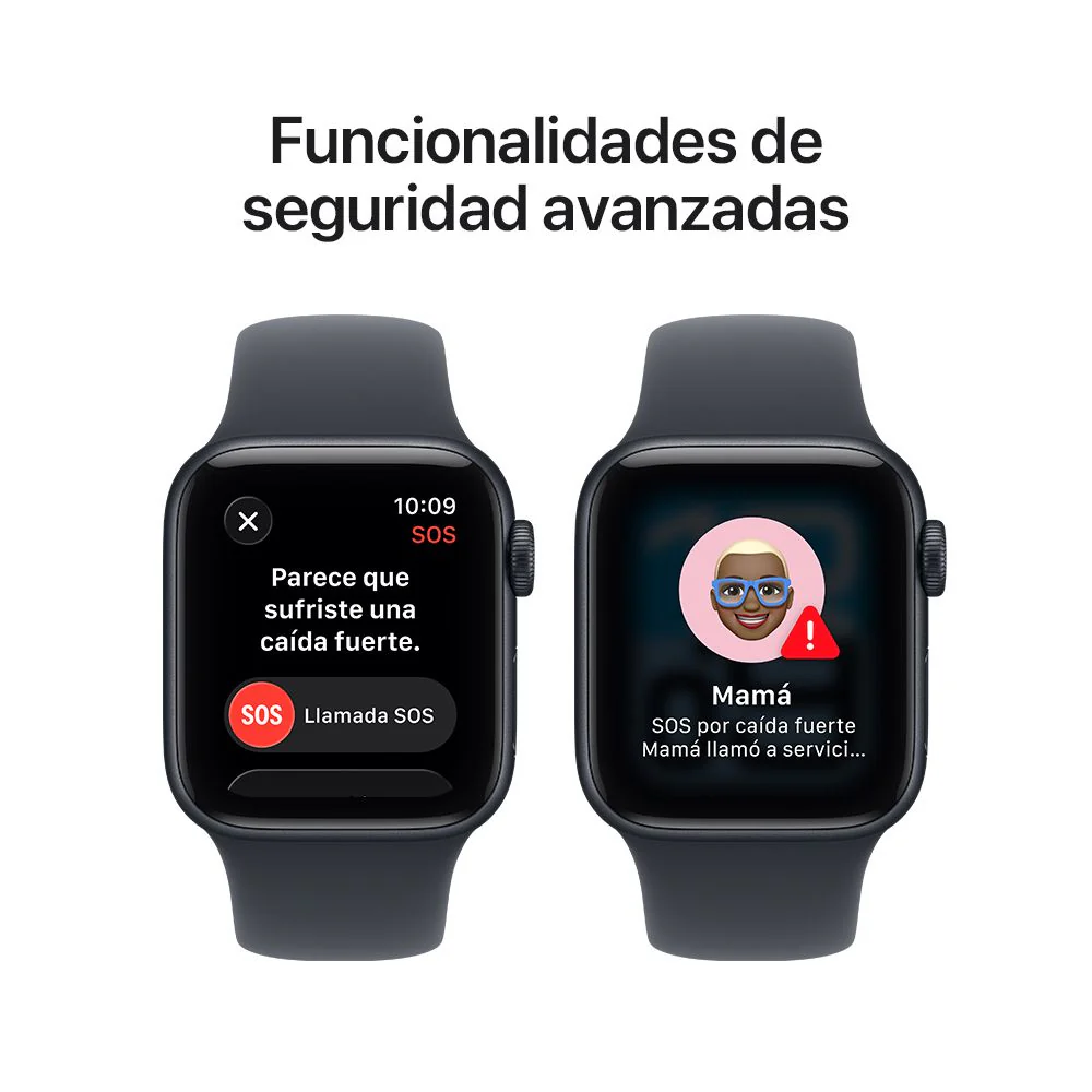 Apple Watch SE 3 GPS • Caja de aluminio color medianoche de 44 mm • Correa deportiva color medianoche - S/M - Image 7