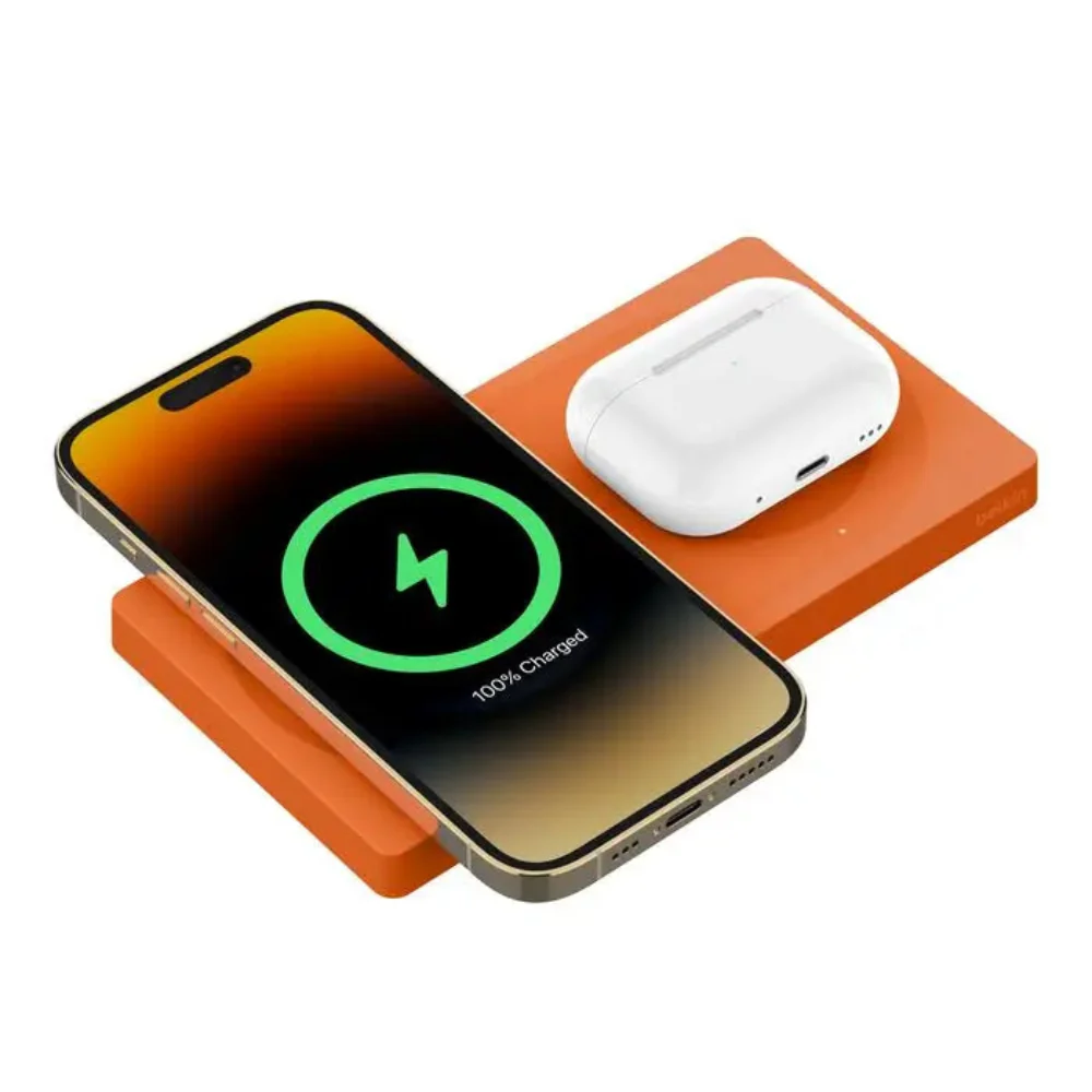 Base de Carga Inalámbrica Pad Belkin 2 en 1 con MagSafe - Naranja - Image 3