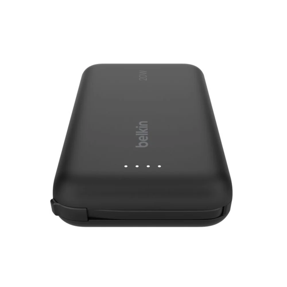 Bateria Externa Belkin 10K con Cable USB-C Integrado 20W - Negro - Image 4