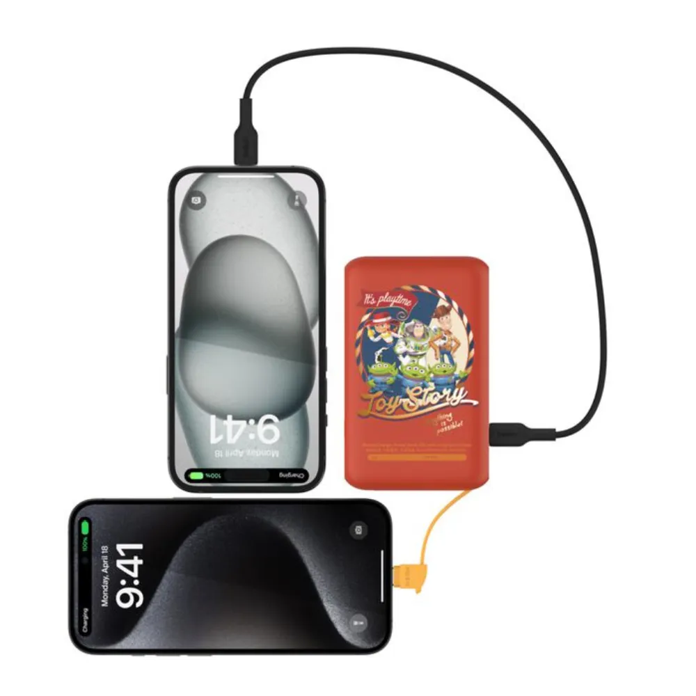 Bateria Externa Belkin 10K con Cable USB-C Integrado 20W Toy Story - Naranja - Image 6