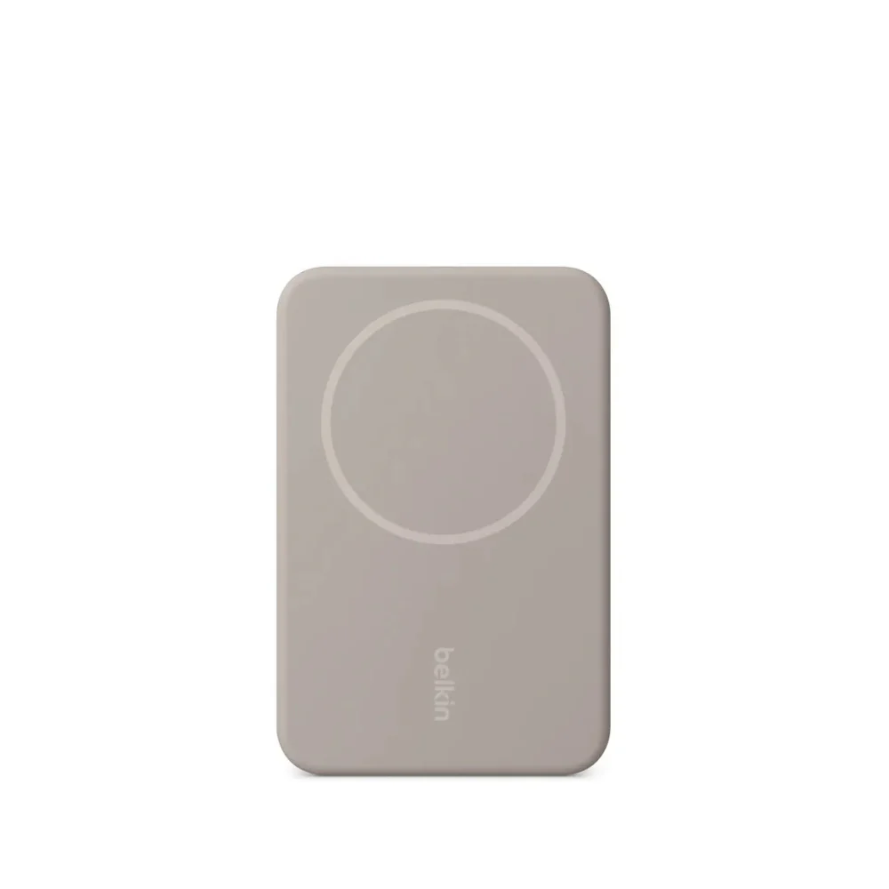 Batería Magnética Inalámbrica Belkin Qi2 15W 5000 mAh + Soporte - Arena - Image 2