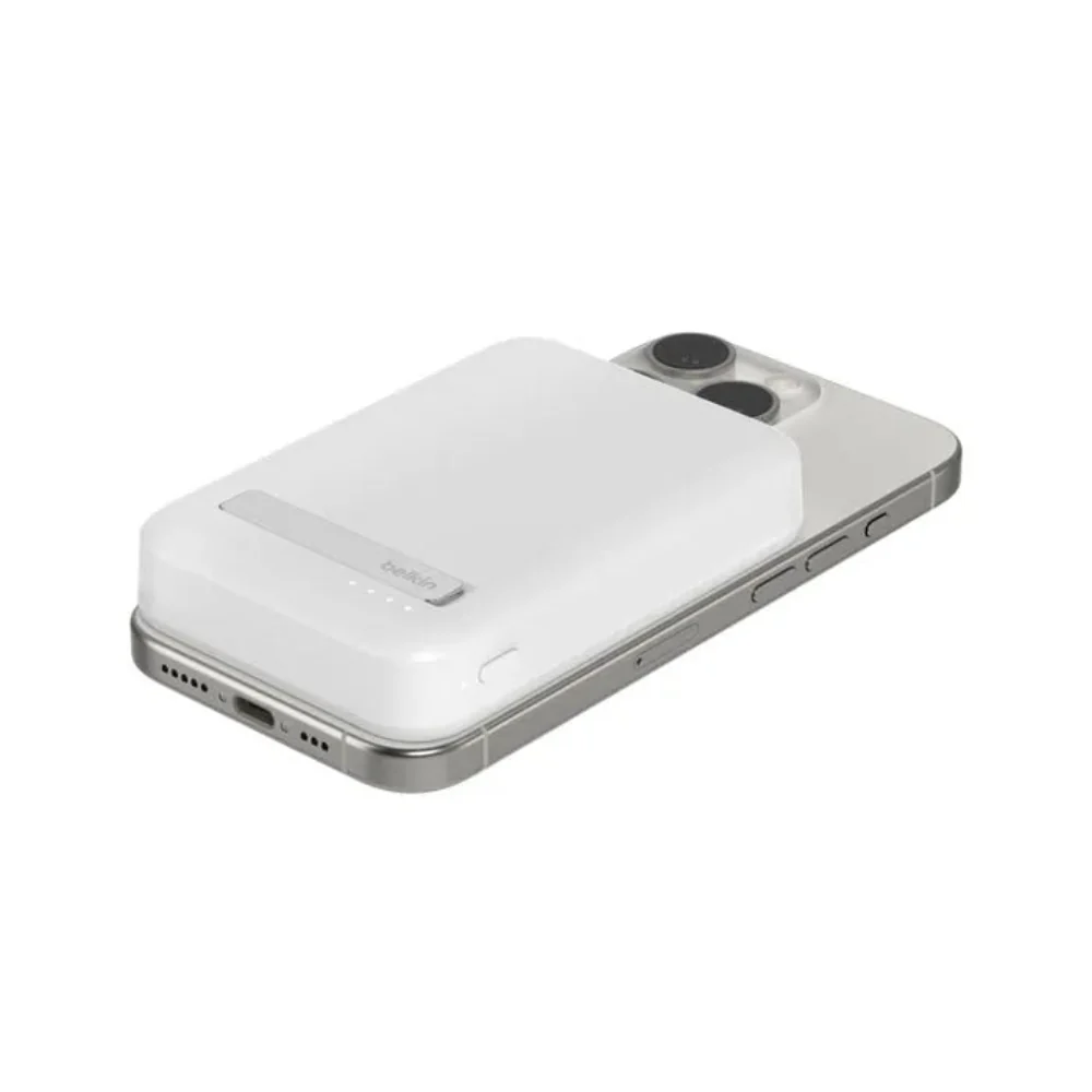 Batería Magnética Inalámbrica Belkin Qi2 15W 8000 mAh + Soporte - Blanca - Image 5