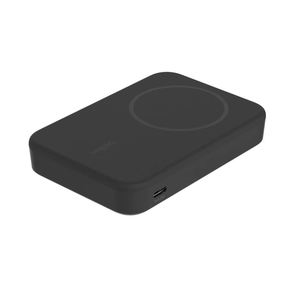 Batería Magnética Inalámbrica Belkin Qi2 - 8000 mAh + Soporte - Negro - Image 2