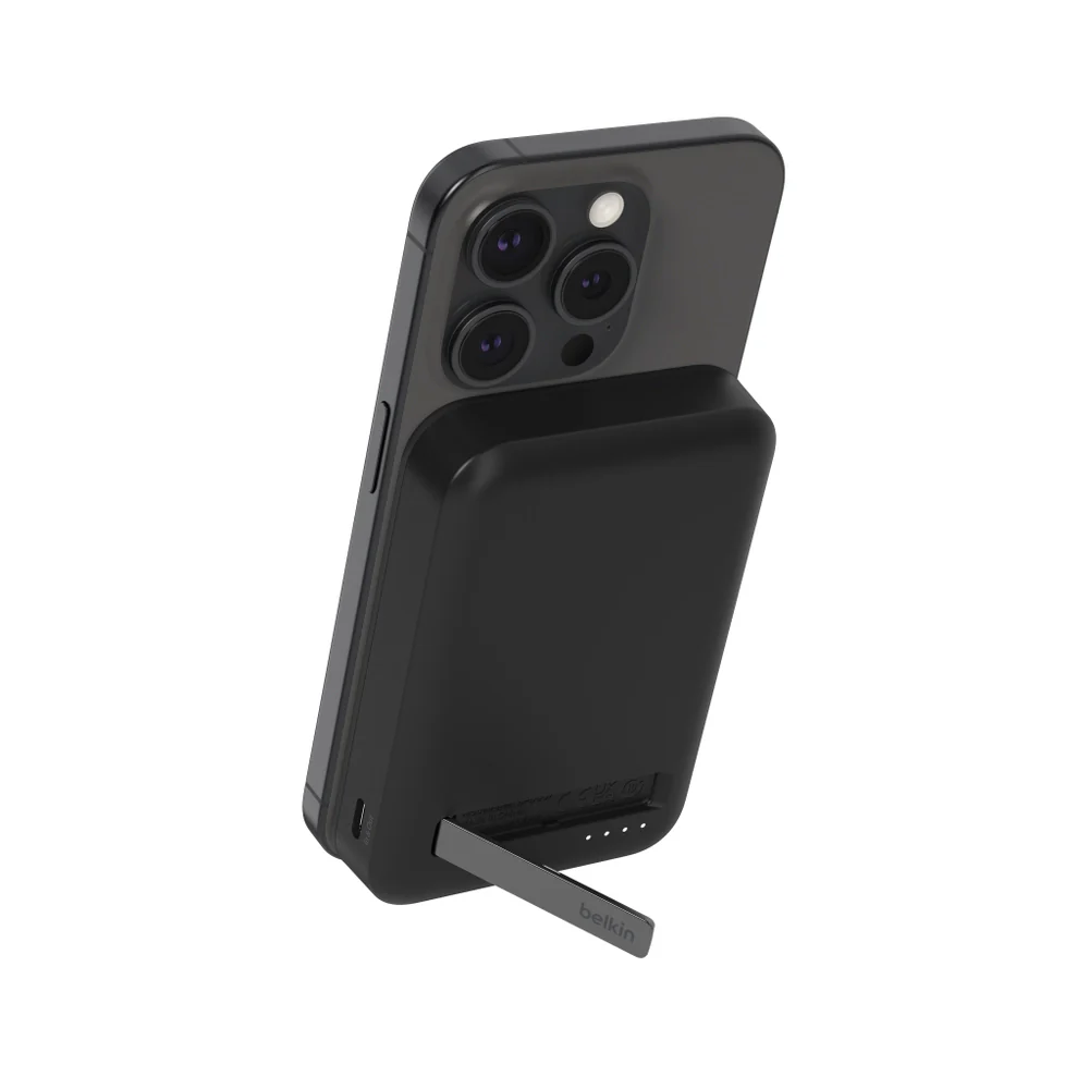 Batería Magnética Inalámbrica Belkin Qi2 - 8000 mAh + Soporte - Negro - Image 5