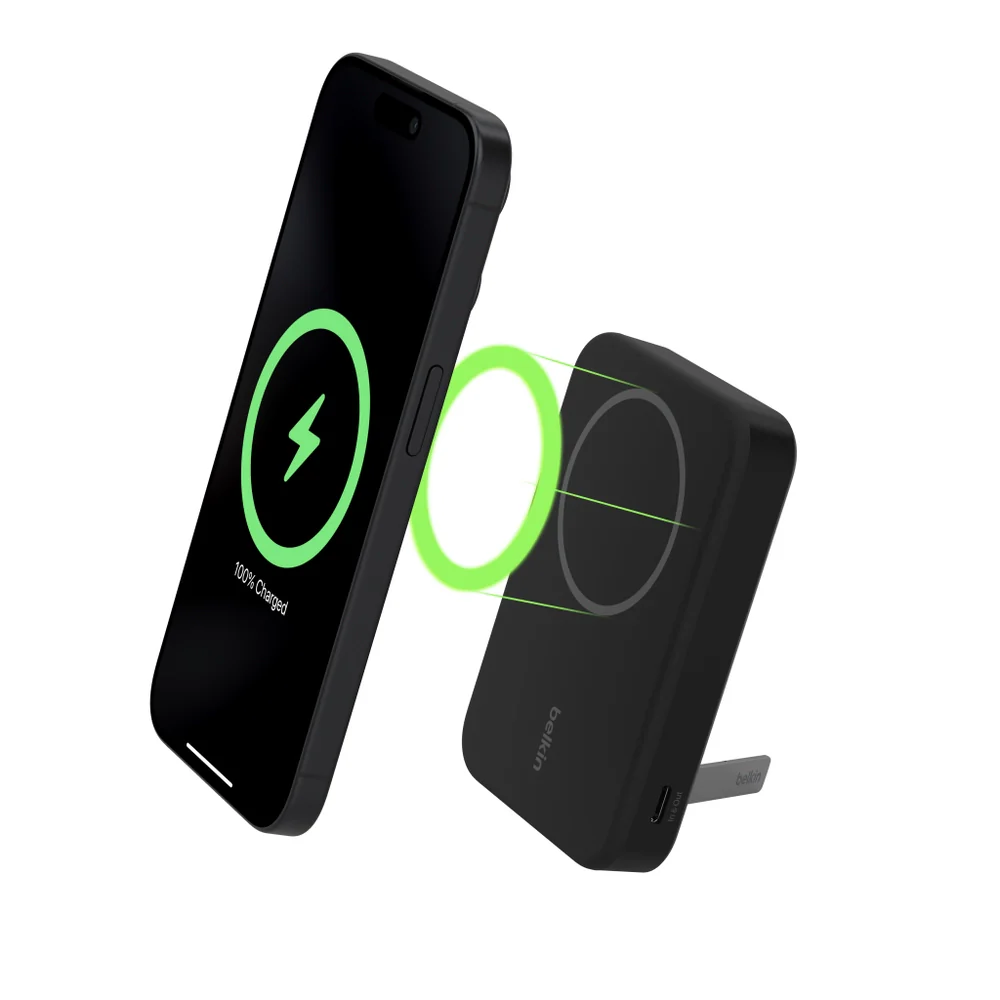 Batería Magnética Inalámbrica Belkin Qi2 - 8000 mAh + Soporte - Negro - Image 7