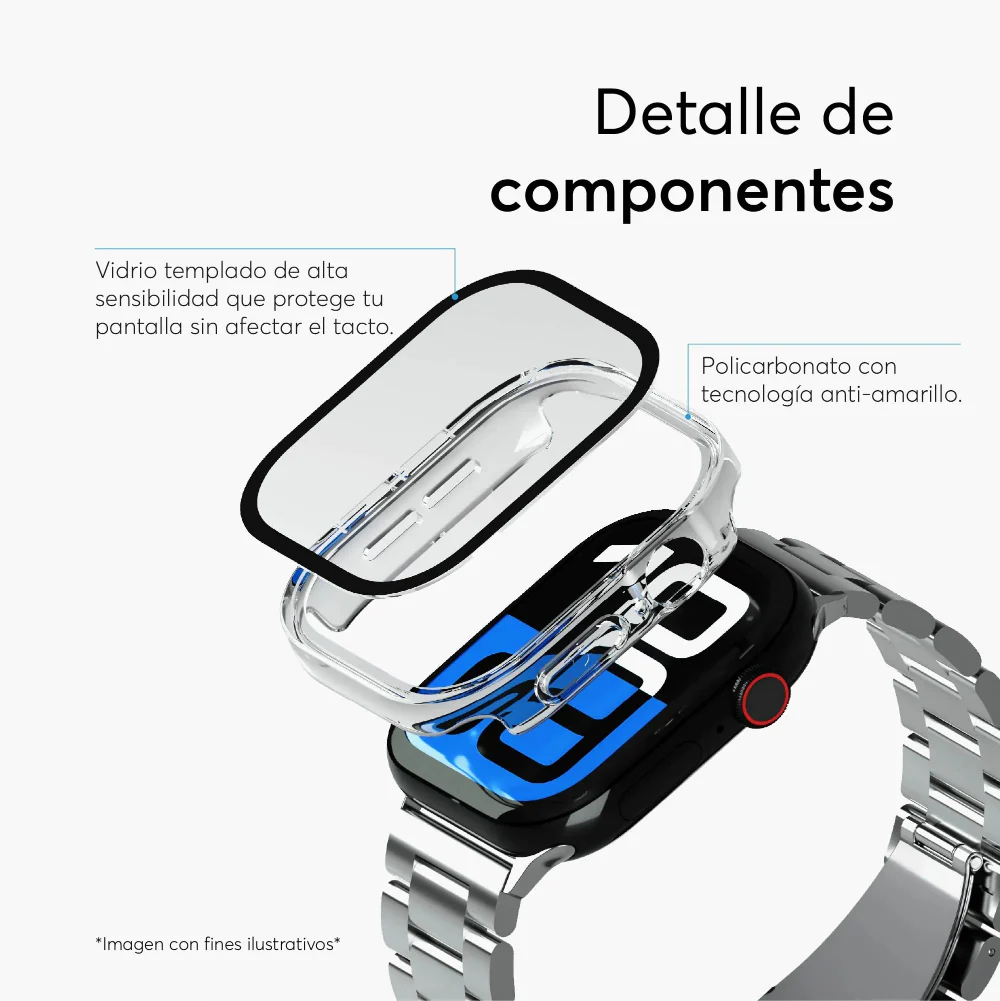 Case NCO ClearCase Crystal para Apple Watch Series 11 / 10 - 46mm - Transparente - Image 3
