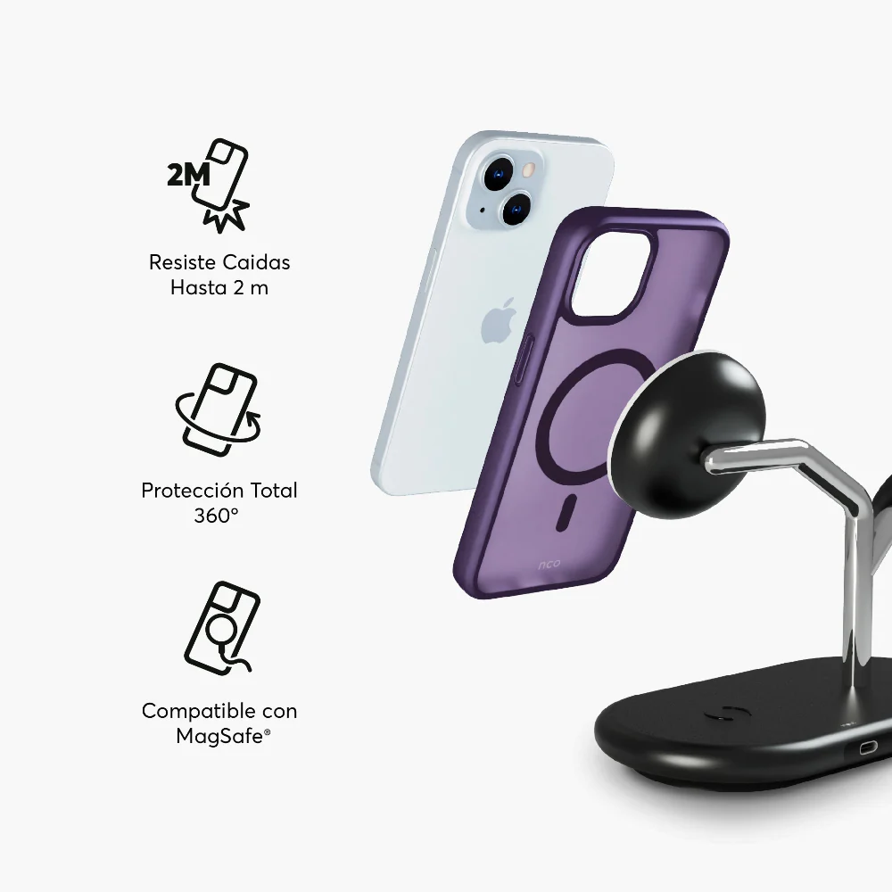 Case NCO SafeCase Lite para iPhone 15 Plus con MagSafe - Morado - Image 3