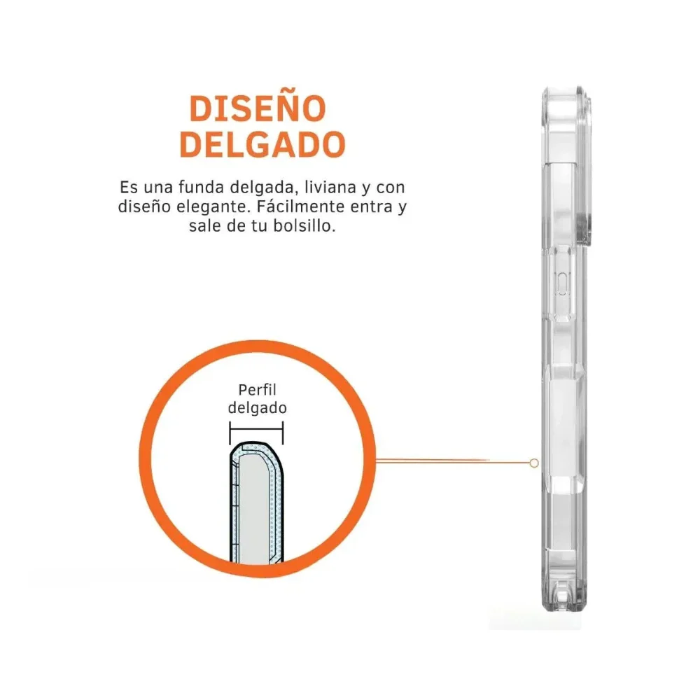 Case UAG Plyo con Magsafe para 16 Plus - Transparente/Blanco - Image 7