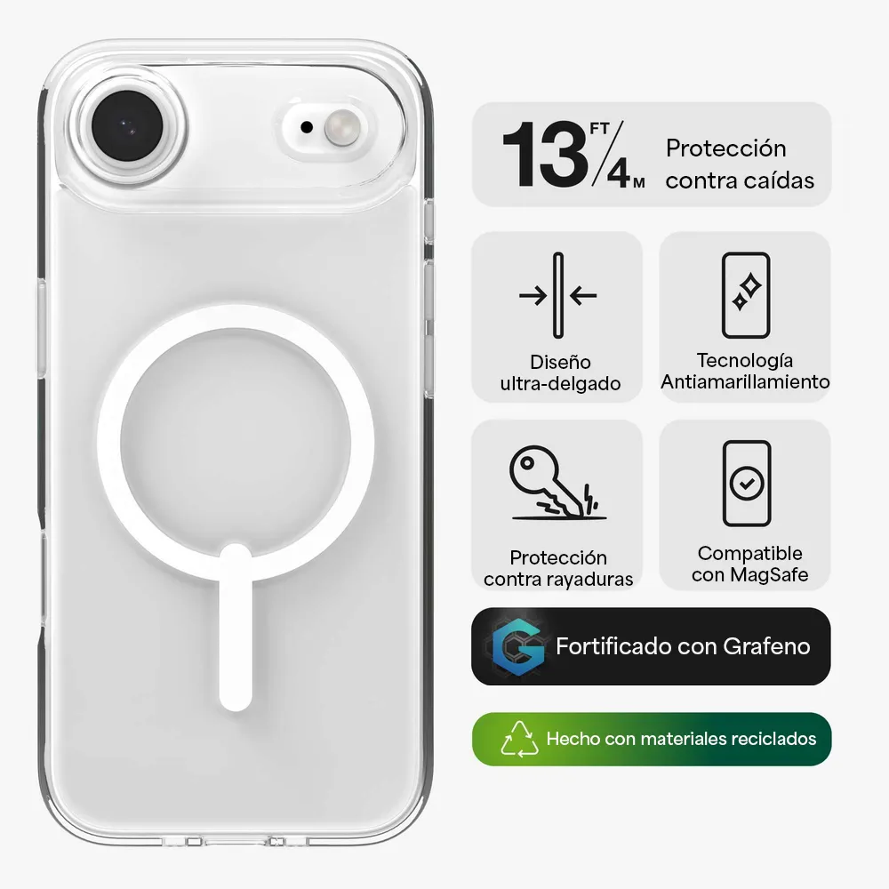 Case Zagg Crystal Palace Snap Magsafe para iPhone 17 Air - Transparente - Image 2