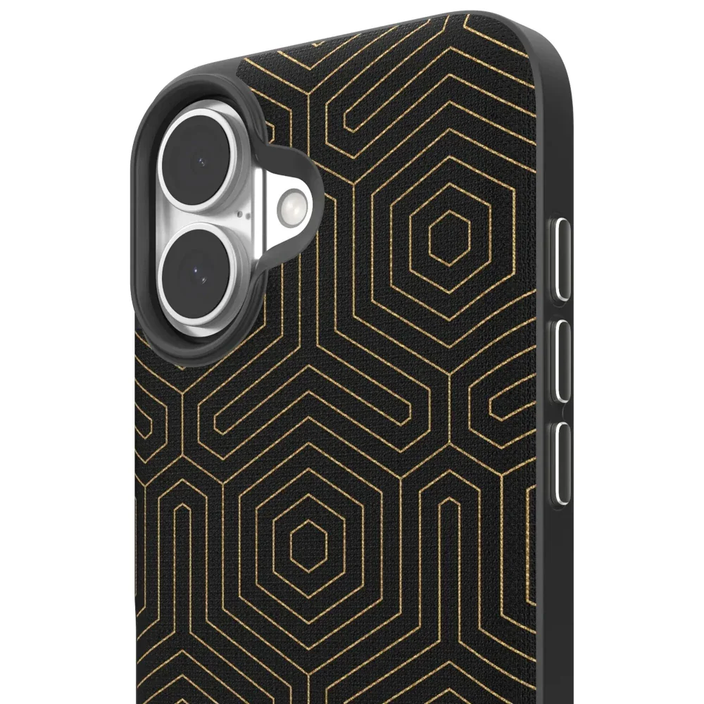 Case Zagg London Snap con Magsafe para iPhone 16 - Hexágonos Negro - Image 4