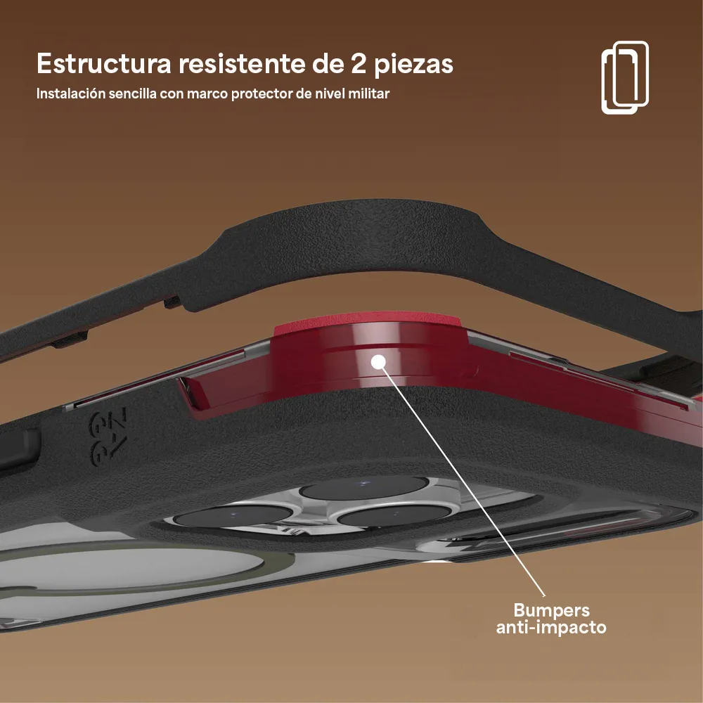 Case ZAGG Rainier con MagSafe KS para iPhone 17 - Negro Humo - Image 5