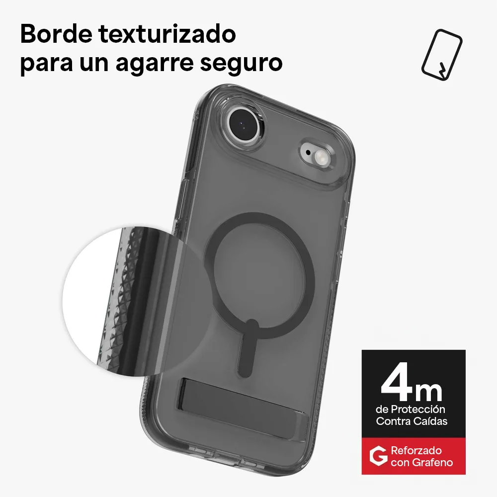 Case ZAGG Santa Cruz con MagSafe KS para iPhone 17 Air - Negro Medianoche - Image 6