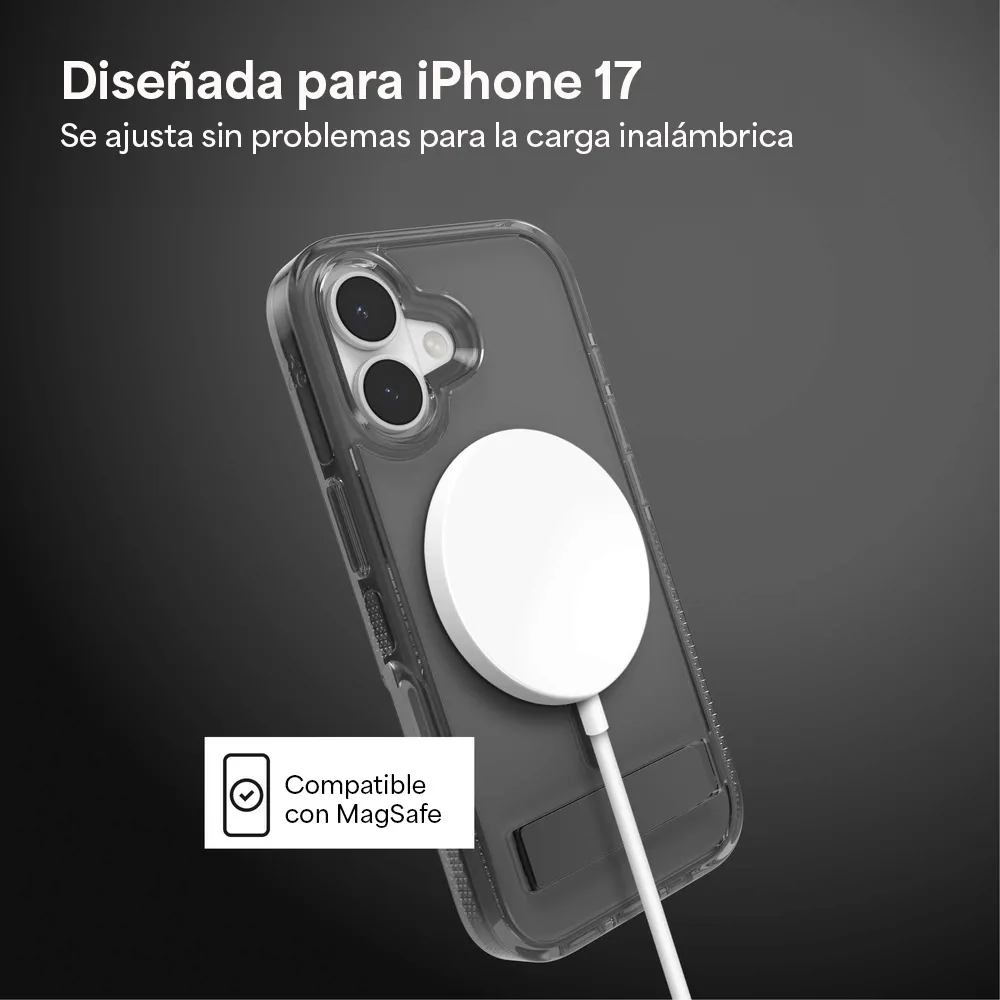 Case ZAGG Santa Cruz con MagSafe KS para iPhone 17 - Negro Medianoche - Image 3