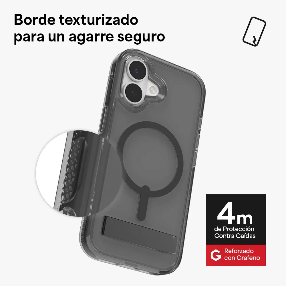 Case ZAGG Santa Cruz con MagSafe KS para iPhone 17 - Negro Medianoche - Image 4