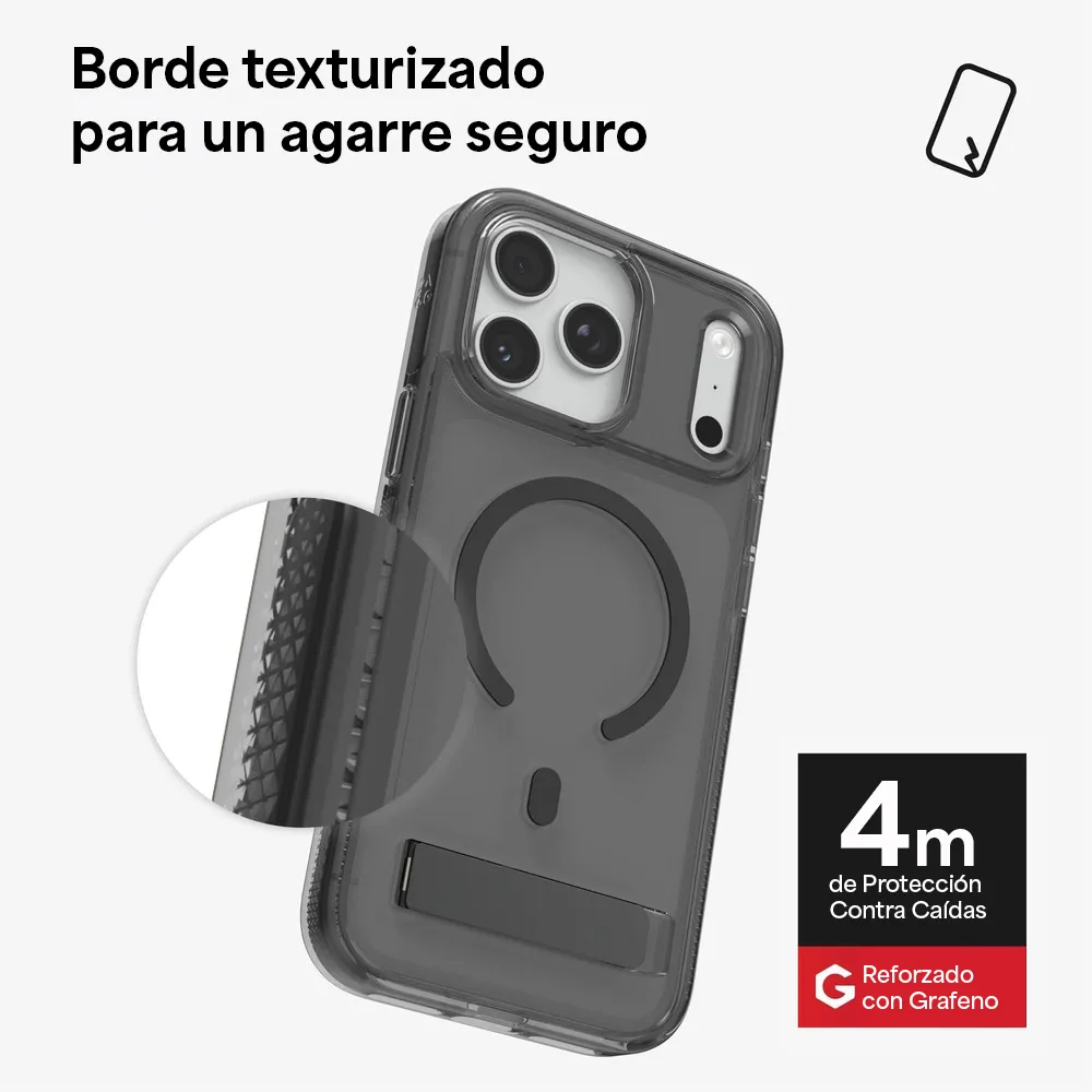 Case ZAGG Santa Cruz con MagSafe KS para iPhone 17 Pro Max - Negro Medianoche - Image 5