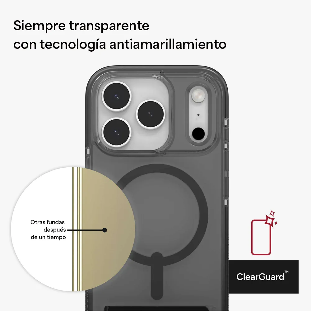 Case ZAGG Santa Cruz con MagSafe KS para iPhone 17 Pro Max - Negro Medianoche - Image 8