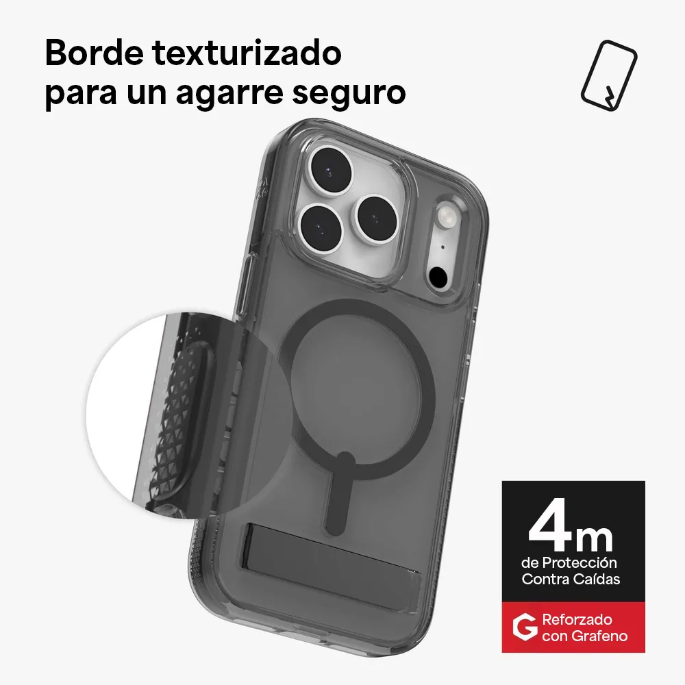 Case ZAGG Santa Cruz con MagSafe KS para iPhone 17 Pro - Negro Medianoche - Image 6