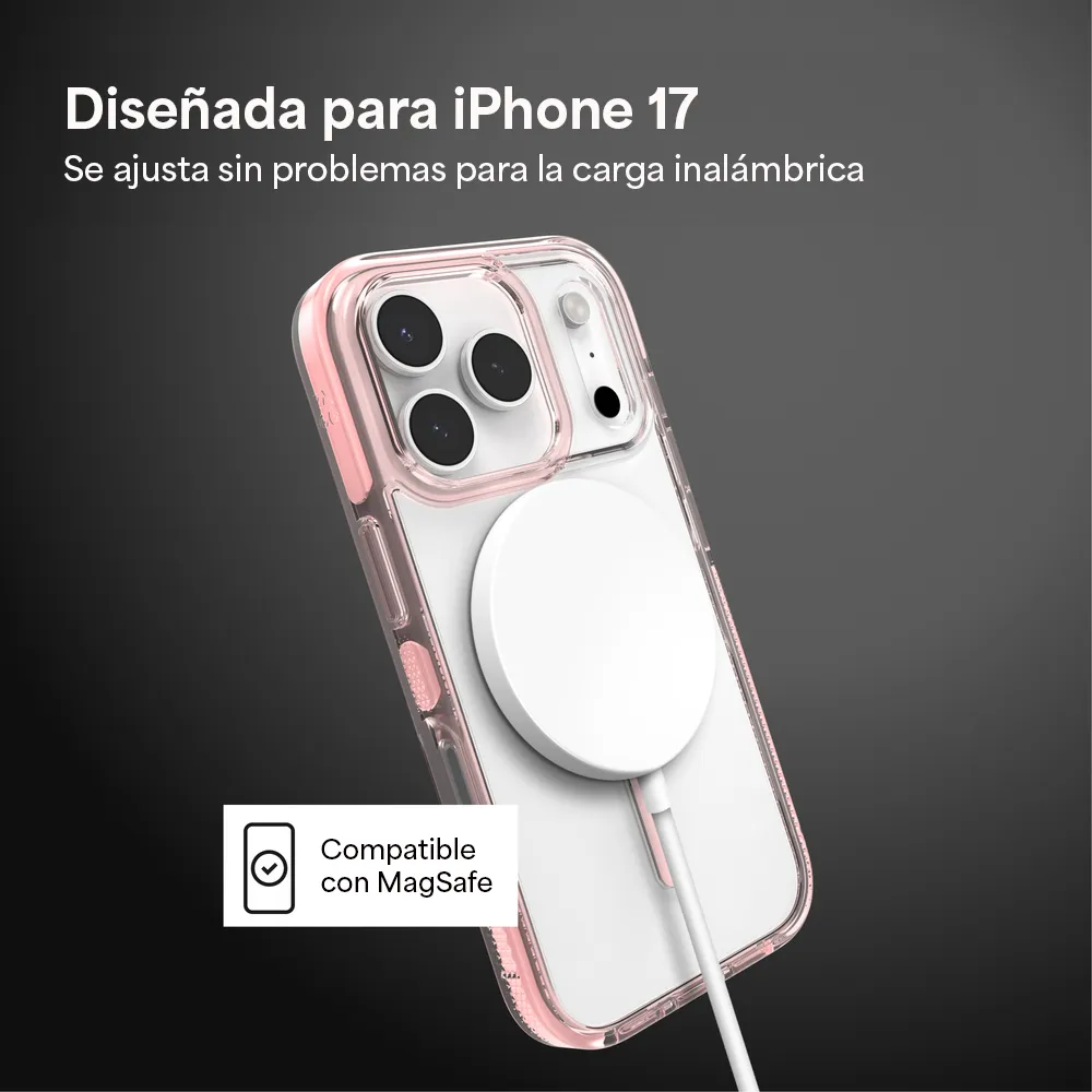 Case ZAGG Santa Cruz con MagSafe KS para iPhone 17 Pro - Rosa Pastel - Image 3