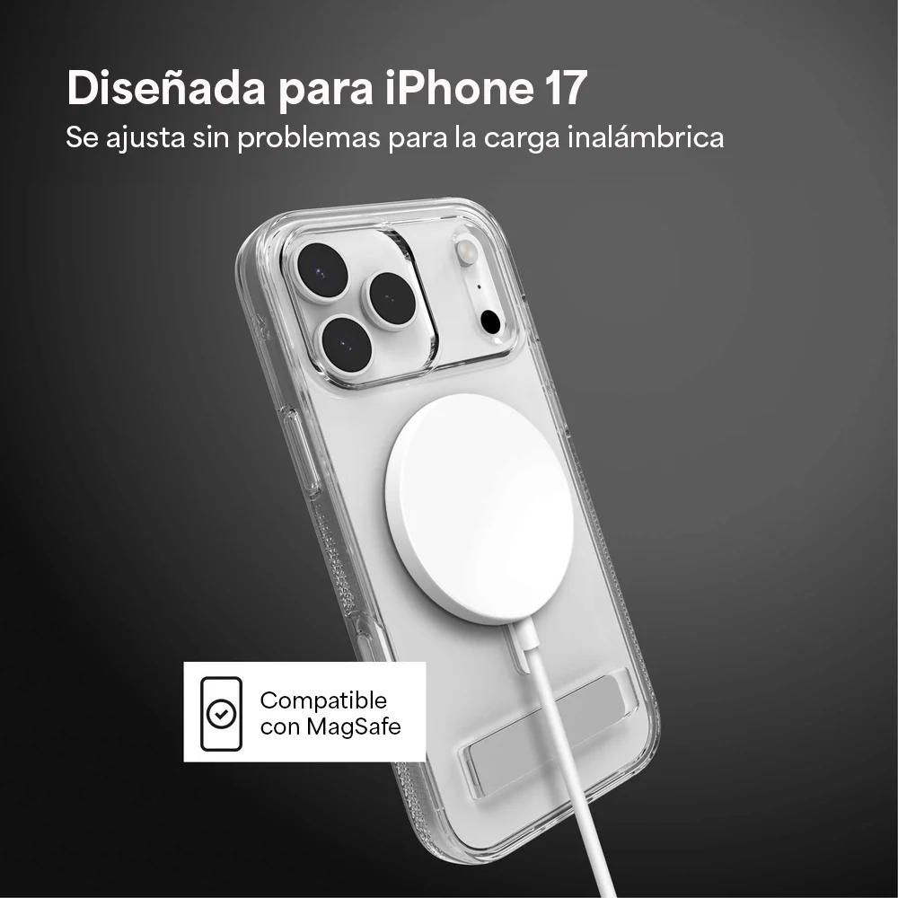 Case ZAGG Santa Cruz Snap MagSafe KS para iPhone 17 Pro - Plata - Image 3