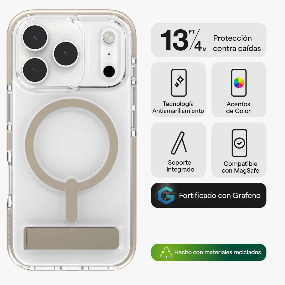 Case ZAGG Santa Cruz Snap MagSafe KS para iPhone 17 Pro - Titanio - Image 2