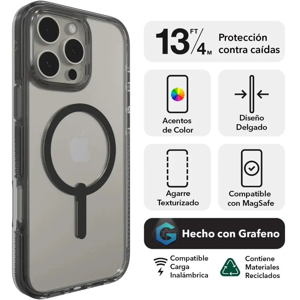 Case Zagg Santa Cruz Snap Magsafe para iPhone 16 Pro Max  - Negro - Image 2