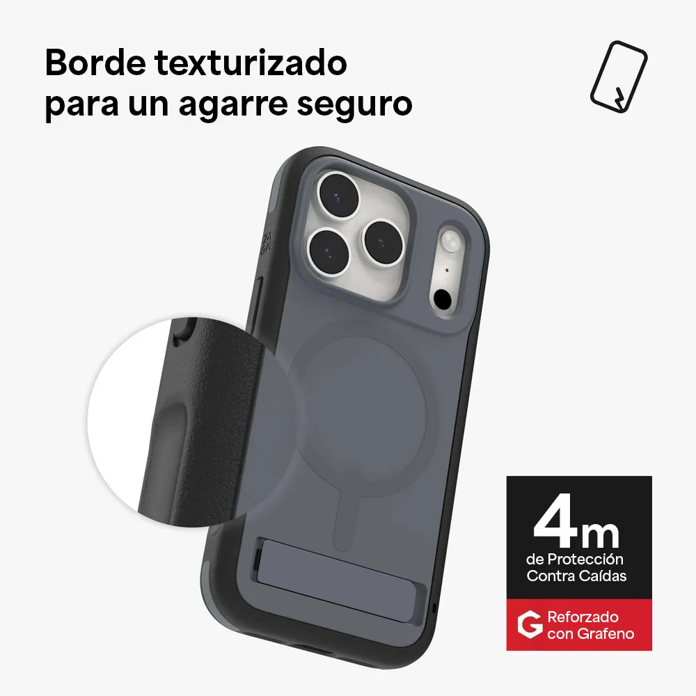 Case ZAGG Sedona Snap MagSafe KS para iPhone 17 Pro Max - Carbón - Image 5