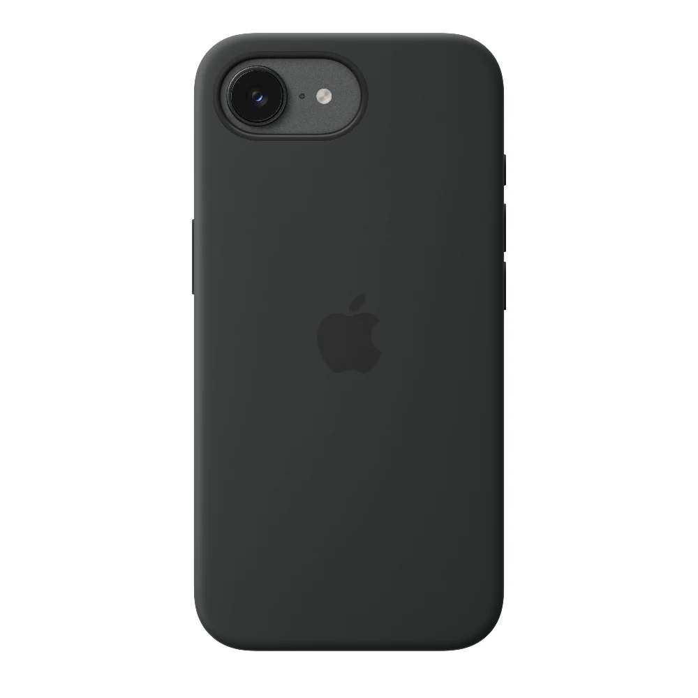 Funda de silicón con MagSafe para el iPhone 17e – Negro