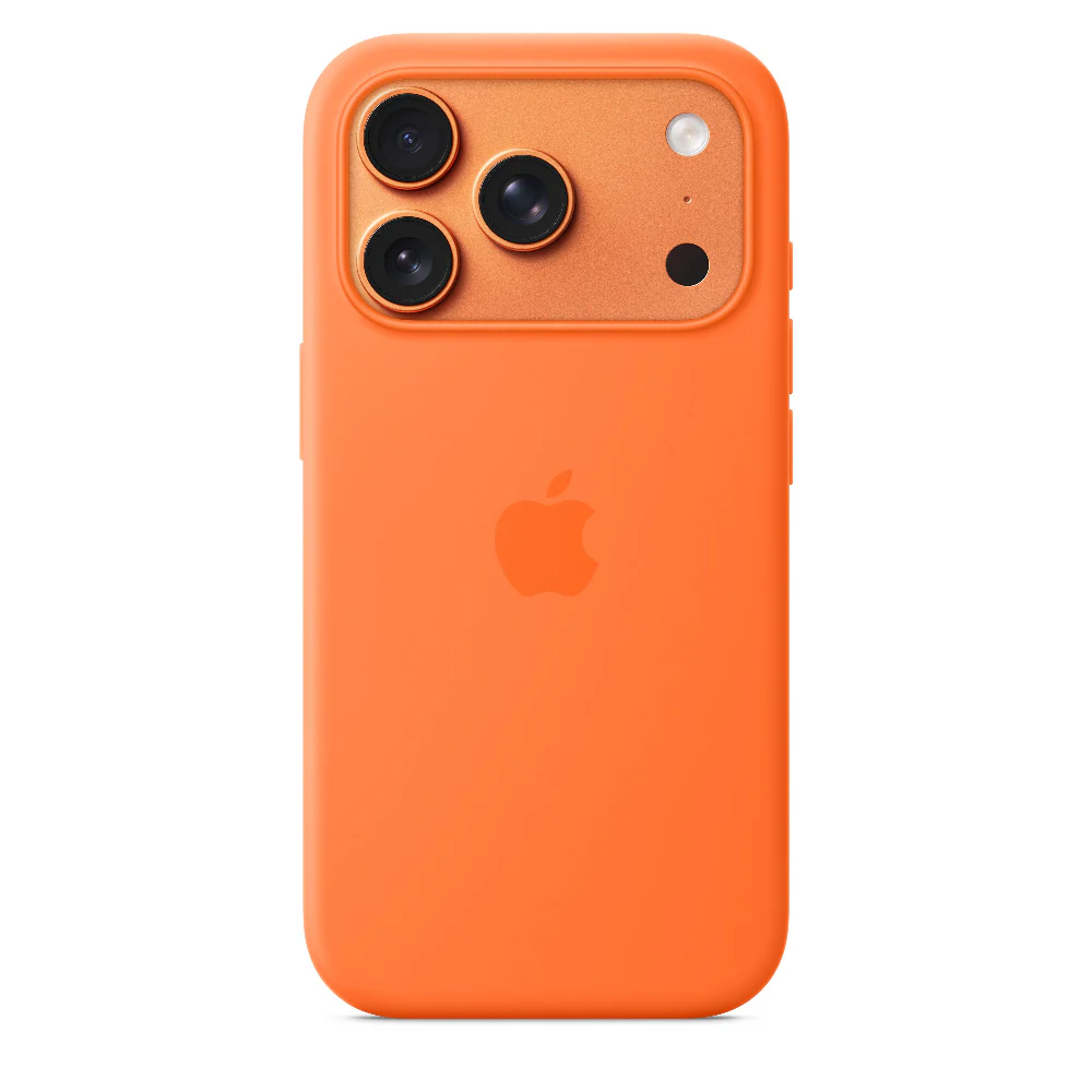 Funda de silicón Apple con MagSafe para el iPhone 17 Pro – Naranja