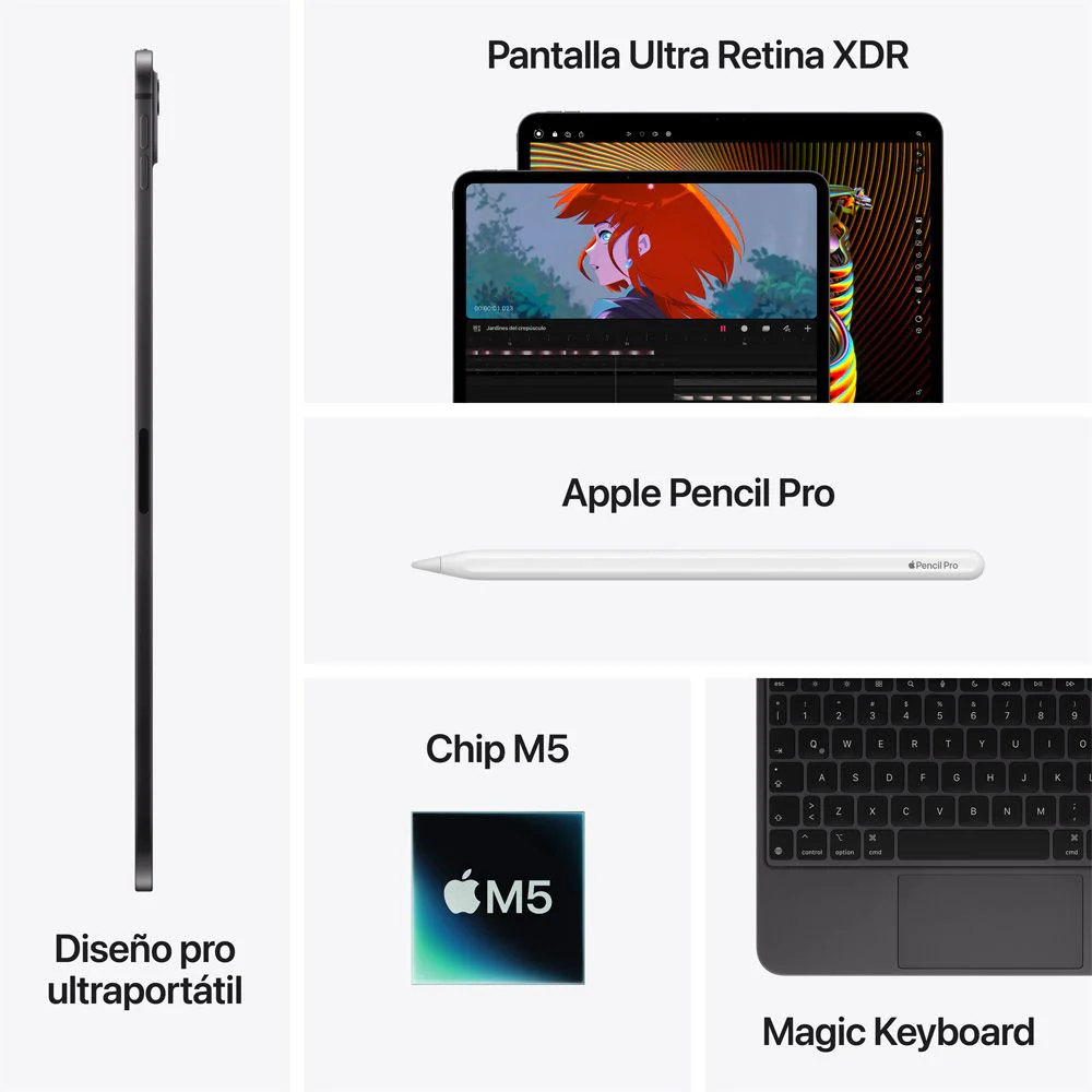 iPad Pro de 11 pulgadas Wi-Fi 256 GB Vidrio estándar - Color plata (M5) - Image 8