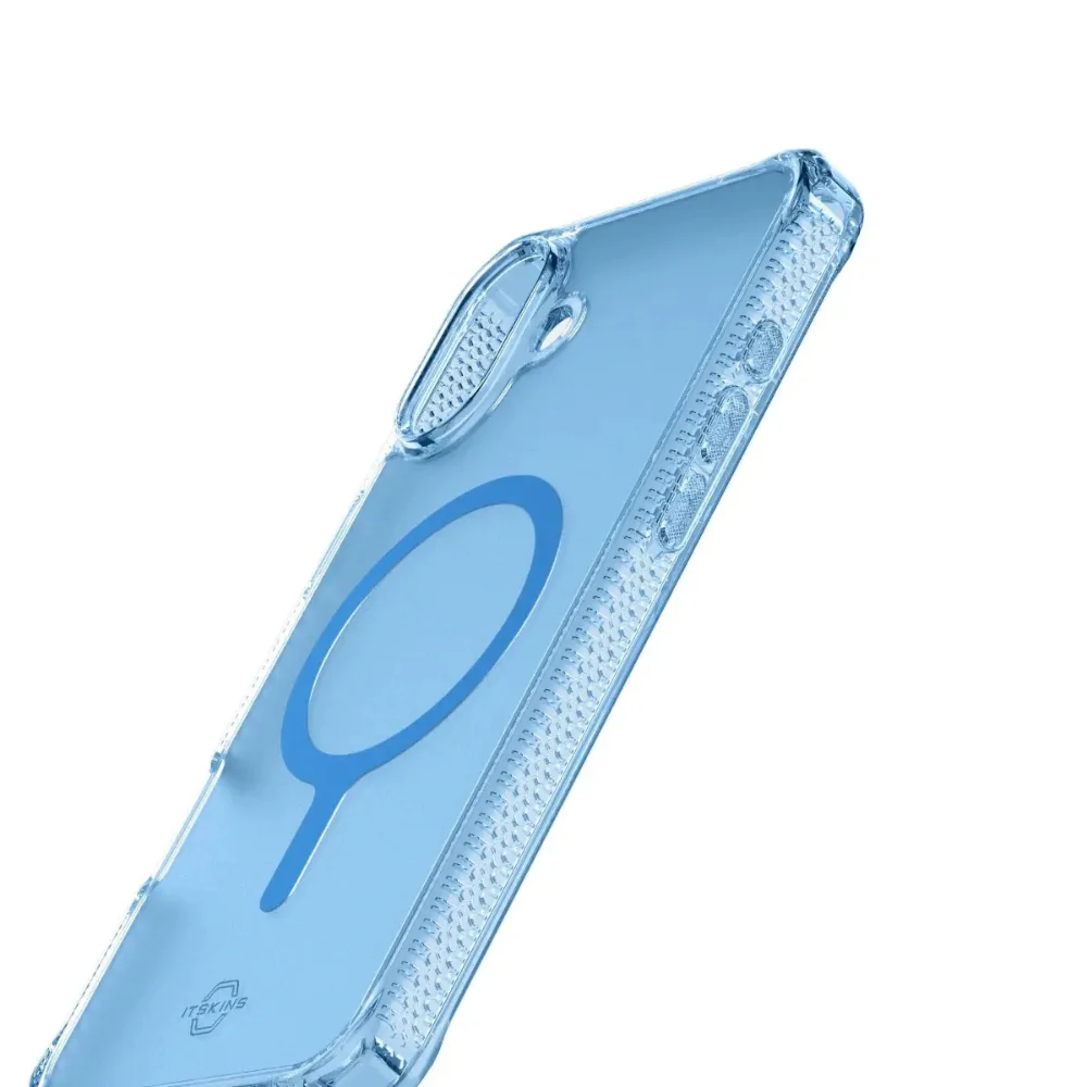 Case ItSkins Hybrid R Vapor con MagSafe para iPhone 16 - Azul Claro - Image 5