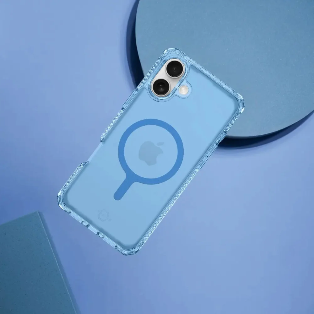 Case ItSkins Hybrid R Vapor con MagSafe para iPhone 16 - Azul Claro - Image 6