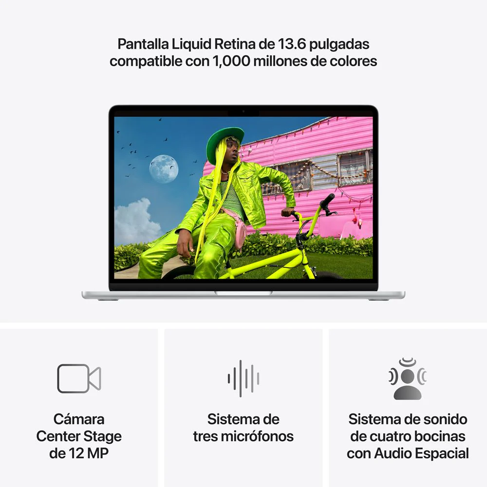 MacBook Air de 13 pulgadas: Chip M5 de Apple con CPU de 10 núcleos y GPU de 8 núcleos, 512 GB SSD - Color plata - Image 5