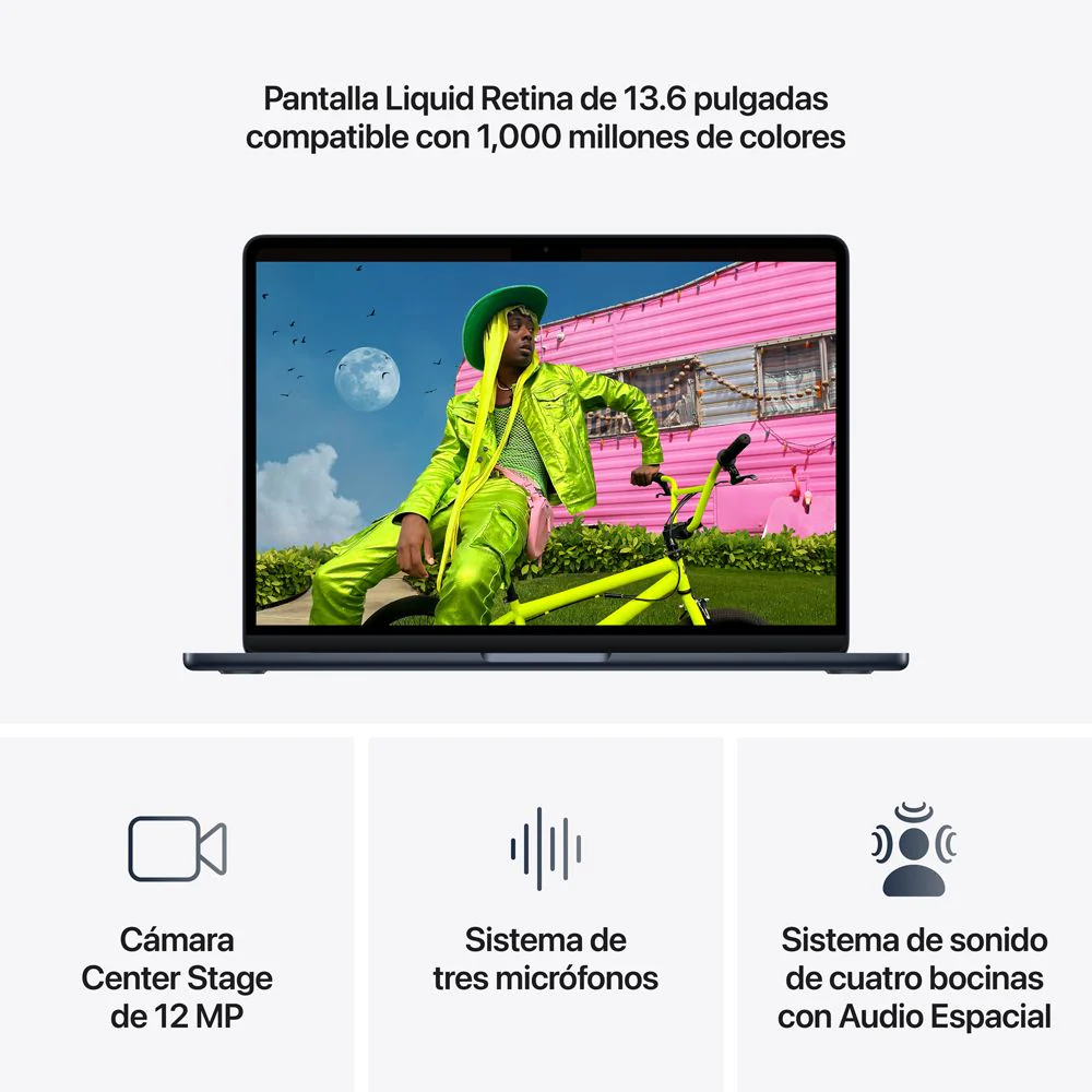 MacBook Air de 13 pulgadas: Chip M5 de Apple con CPU de 10 núcleos y GPU de 8 núcleos, 512 GB SSD - Azul medianoche - Image 5