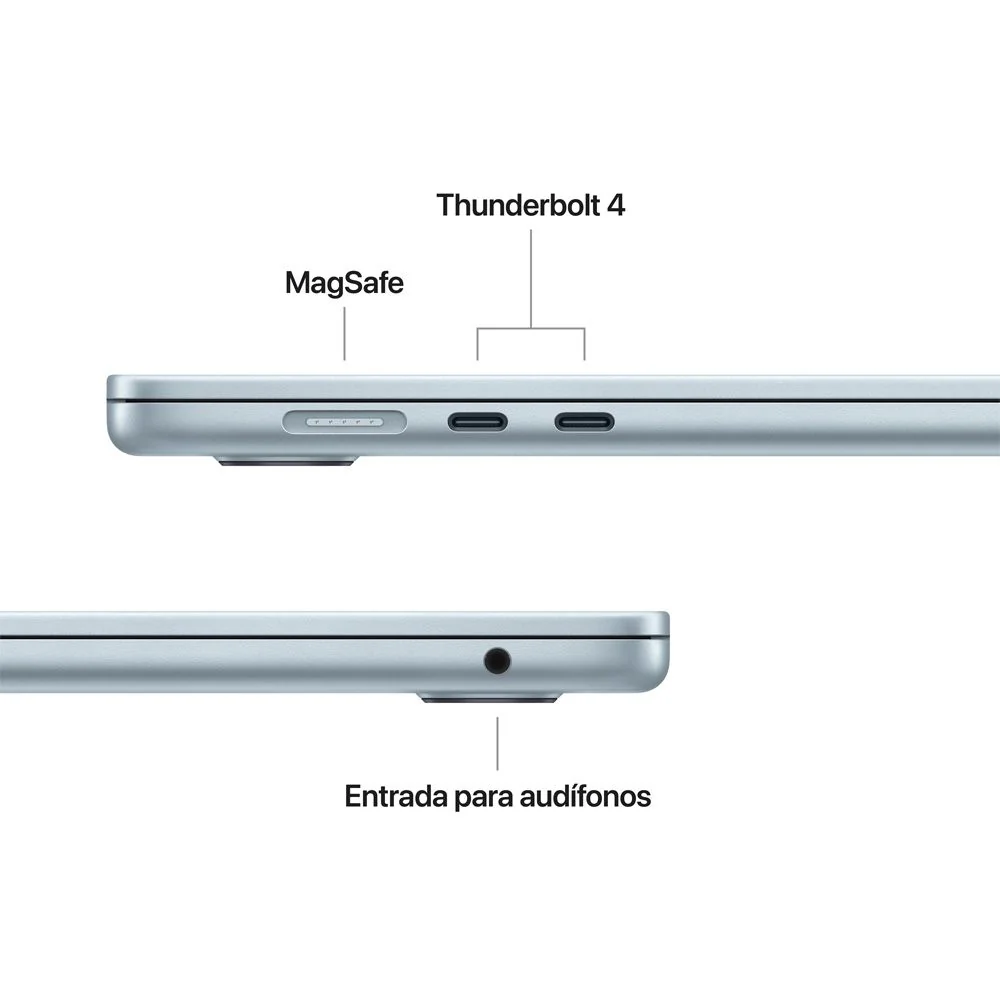 MacBook Air de 15 pulgadas: Chip M5 de Apple con CPU de 10 núcleos y GPU de 10 núcleos, 512 GB SSD - Azul cielo - Image 6