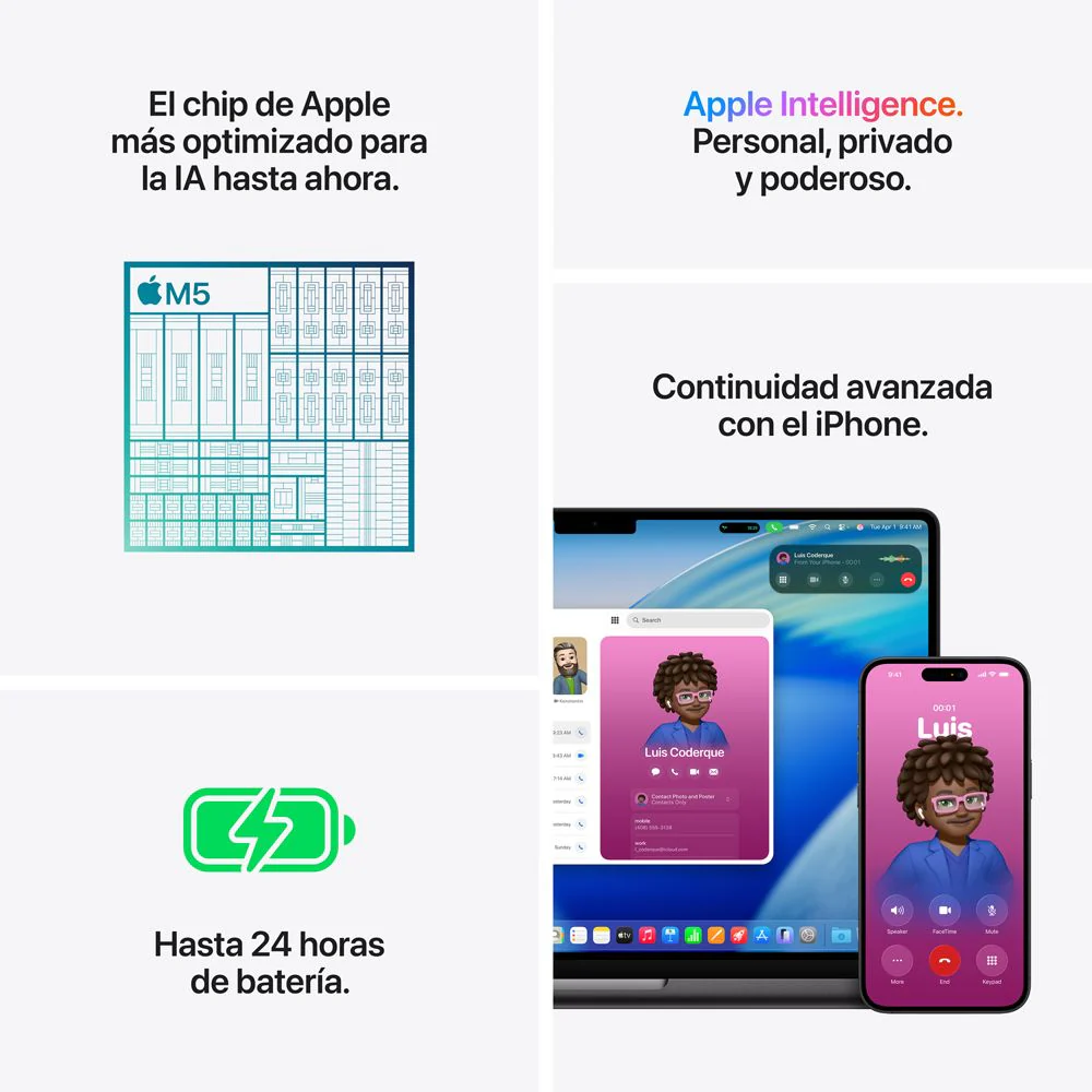 MacBook Pro de 14 pulgadas: Chip M5 de Apple con CPU de 10 nĂșcleos y GPU de 10 nĂșcleos, 1 TB SSD - Color plata - Image 8