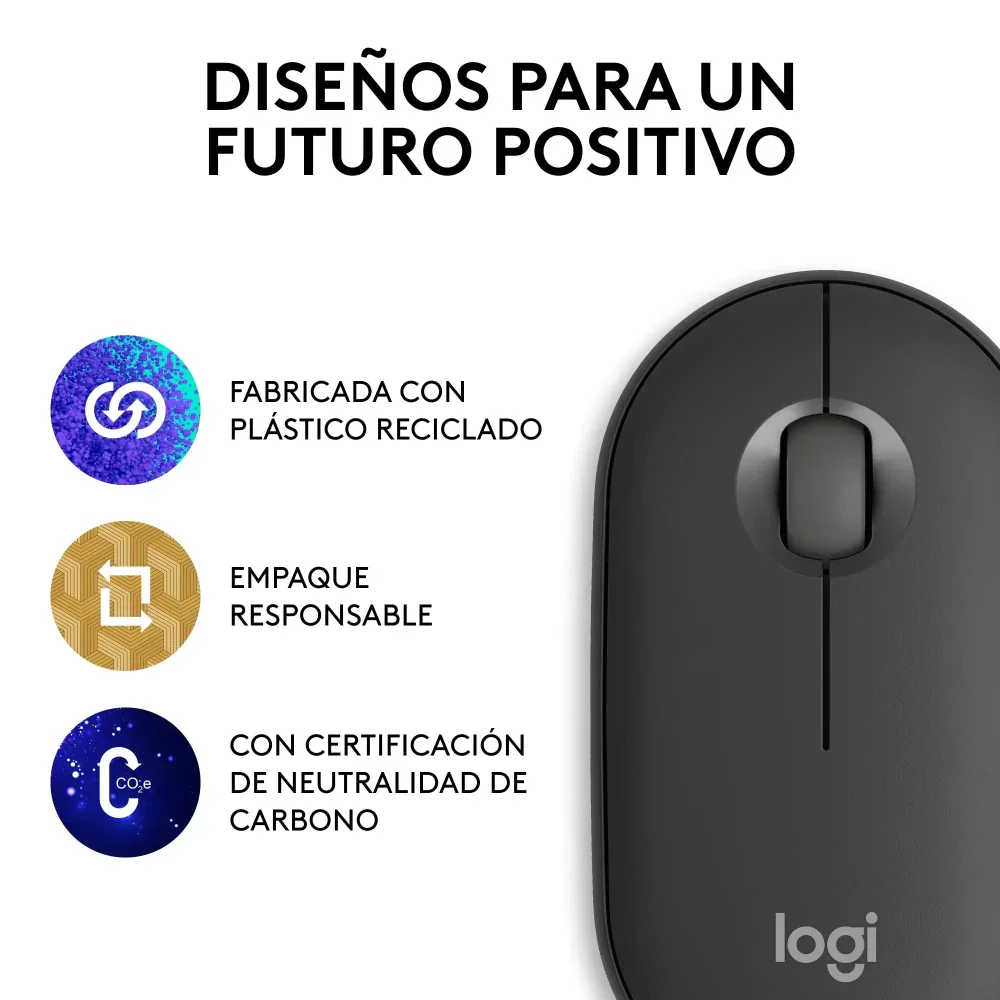 Mouse Inalámbrico Bluetooth Logitech Pebble Mouse 2 M350s - Grafito - Image 8