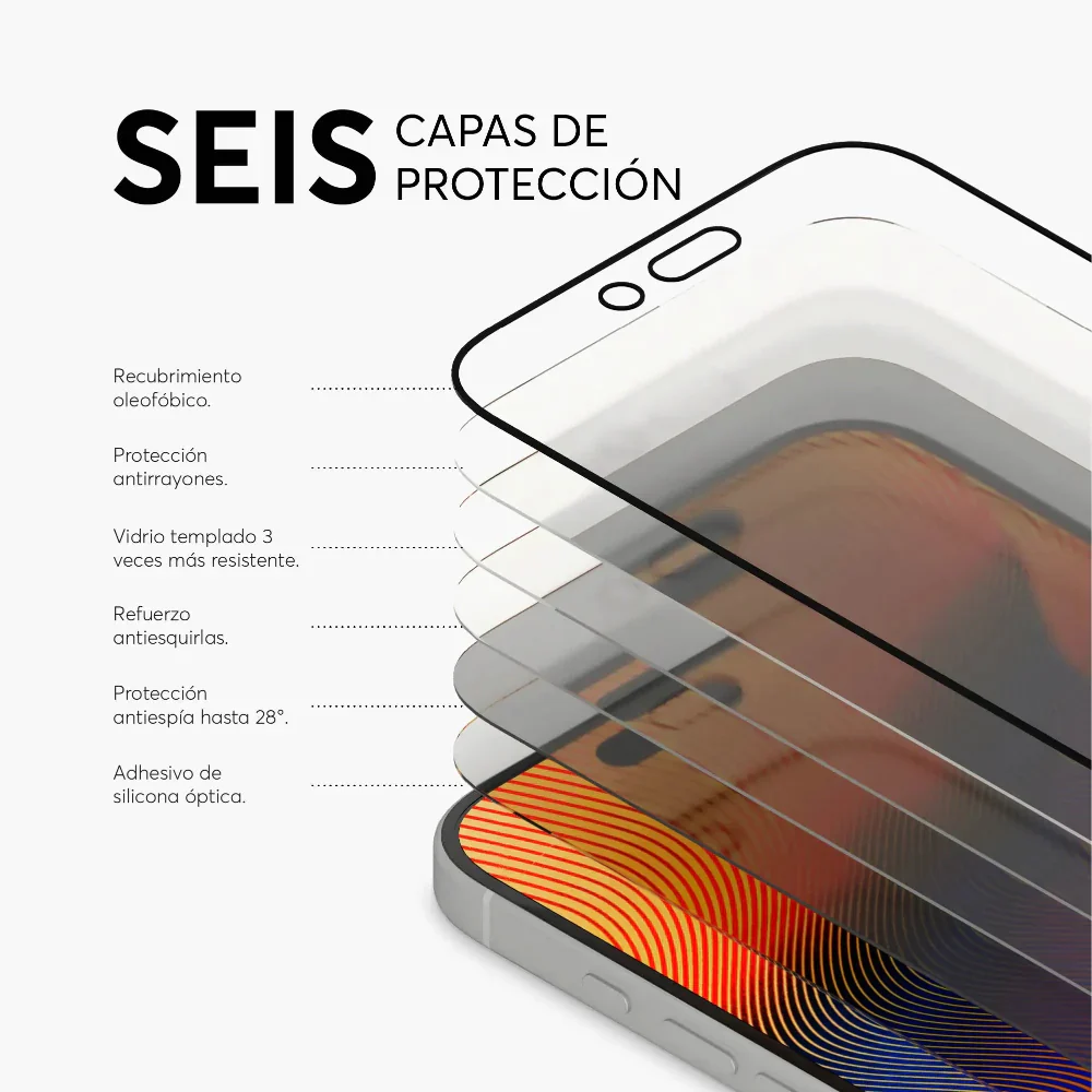 Protector de Pantalla NCO GlassGuard Privacy para iPhone 17 Air -Negro - Image 4
