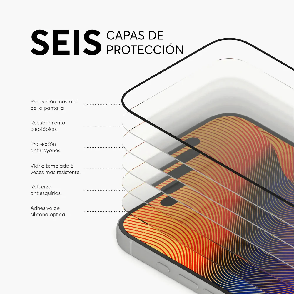 Protector de Pantalla NCO GlassGuard ShockProof para iPhone 17 -Transparente - Image 4