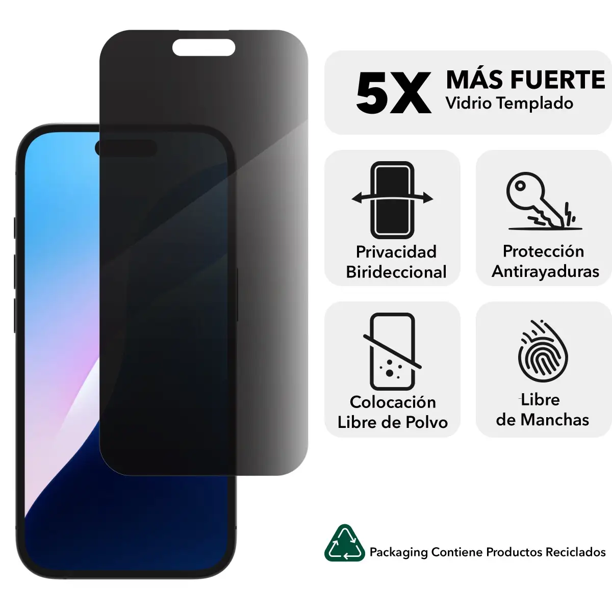 Protector de Pantalla Zagg Glass Elite Privacidad para iPhone 16/15 - Image 10