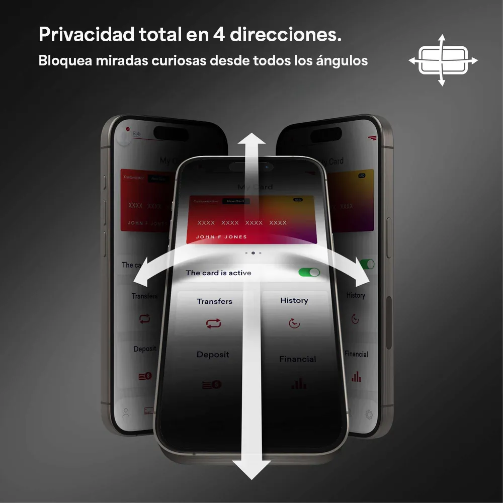Protector de Pantalla Zagg Glass XTR Privacidad para iPhone 17 Pro - Transparente - Image 4