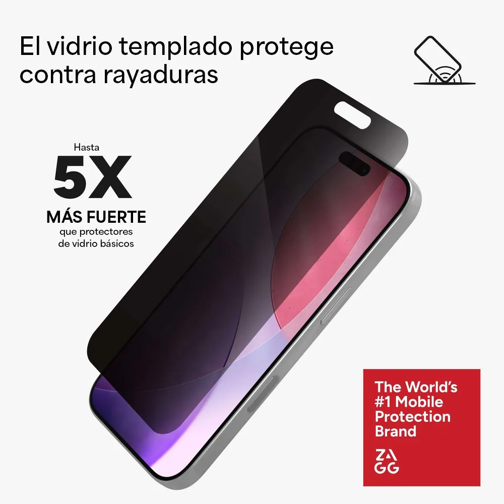 Protector de Pantalla Zagg Glass XTR Privacidad para iPhone 17 Pro - Transparente - Image 6
