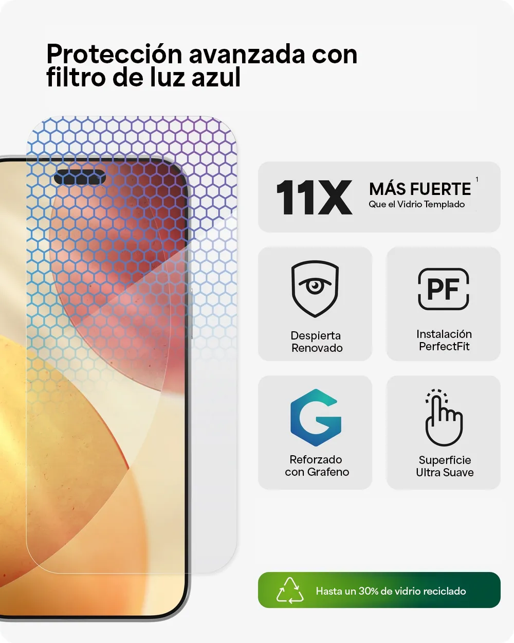 Protector de Pantalla Zagg Glass XTR5 para iPhone 17 Pro Max - Transparente - Image 3
