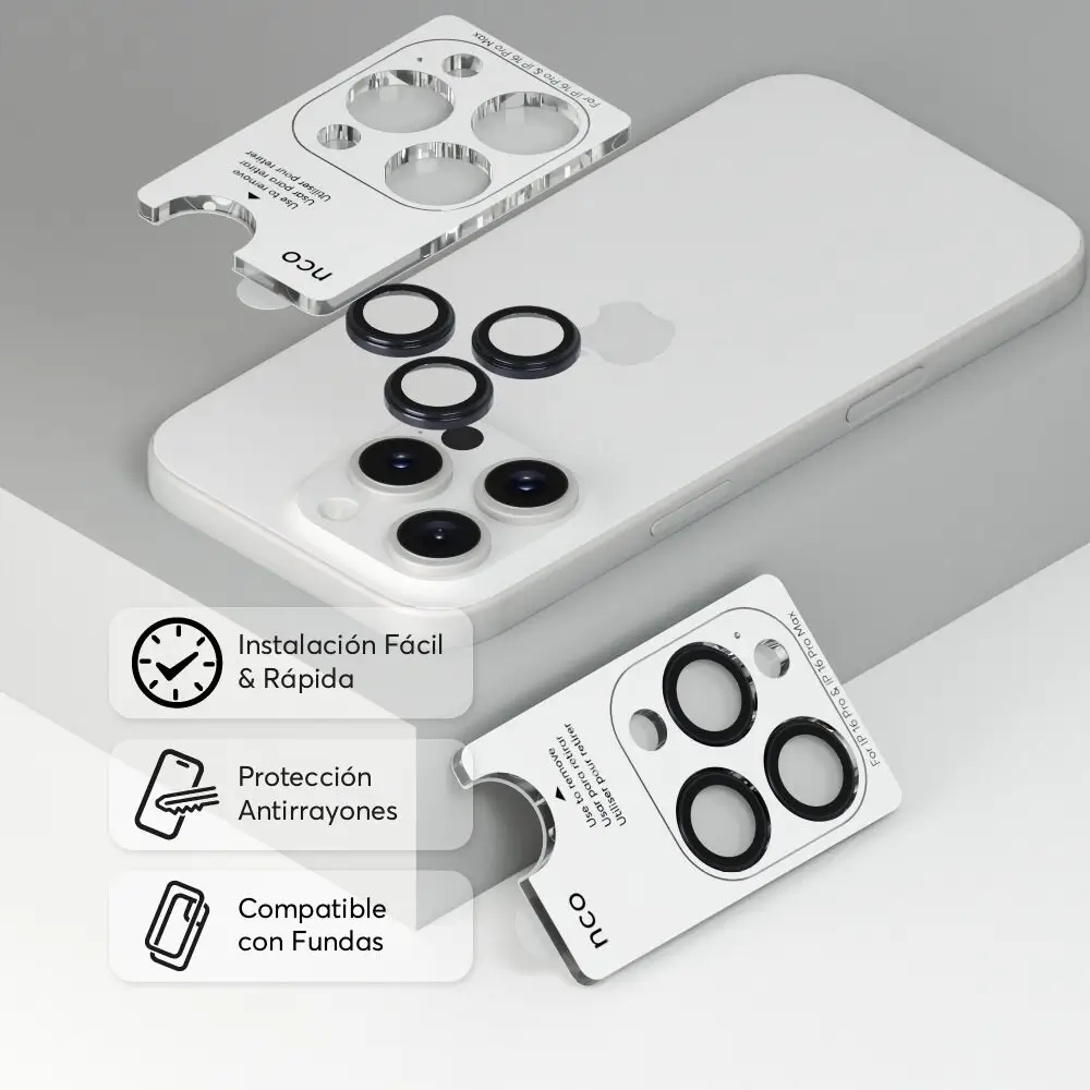 Anillos protectores de cámara NCO para iPhone 16 Pro/16 Pro Max - Image 3