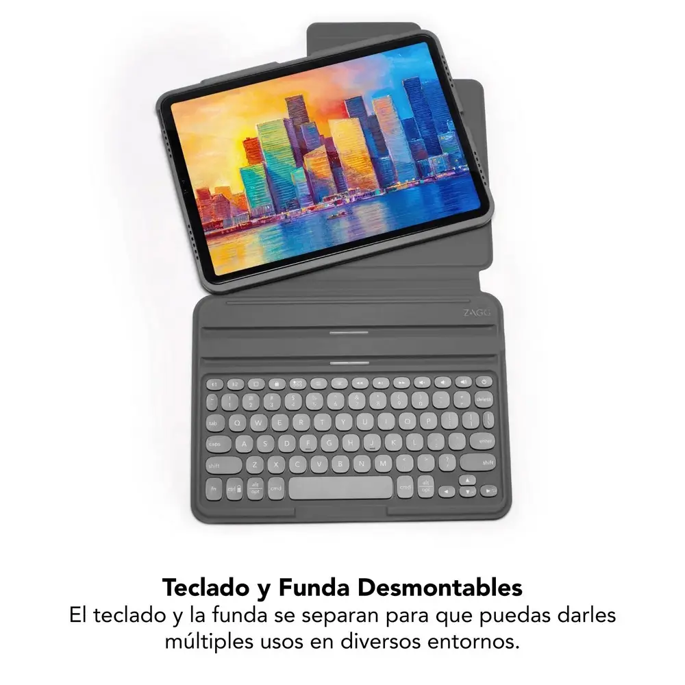 Case con teclado ZAGG Pro Keys para iPad Pro 11 (Gen 4/3/2/1), Air 11 (M2/M3/M4) - Negro/Gris - Image 4