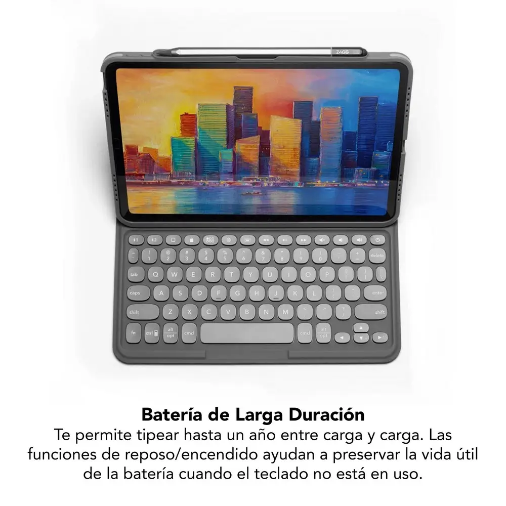 Case con teclado ZAGG Pro Keys para iPad Pro 11 (Gen 4/3/2/1), Air 11 (M2/M3/M4) - Negro/Gris - Image 5
