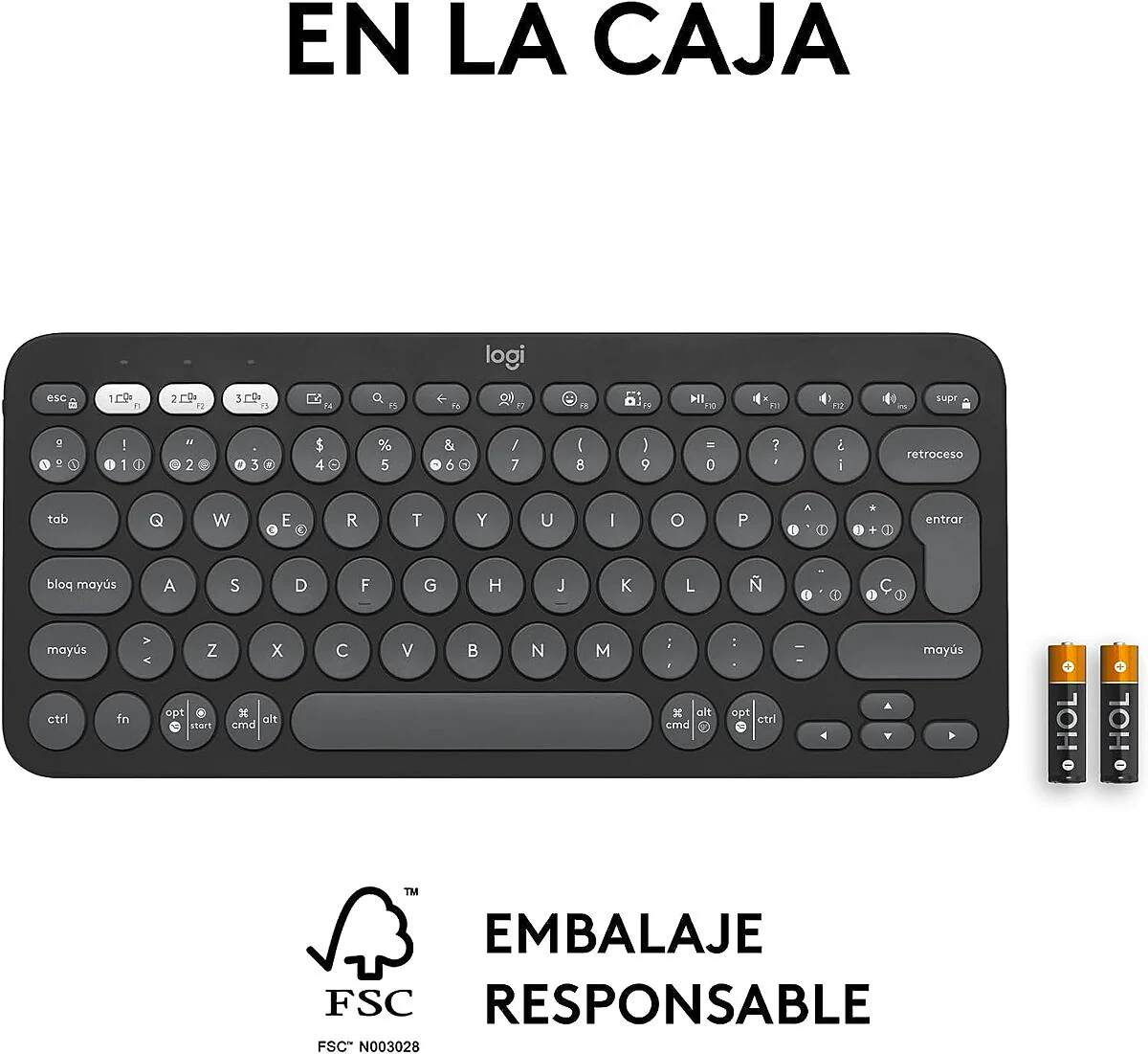 Teclado Bluetooth Multidispositivo Logitech Pebble Keys 2 K380s - Grafito - Image 11